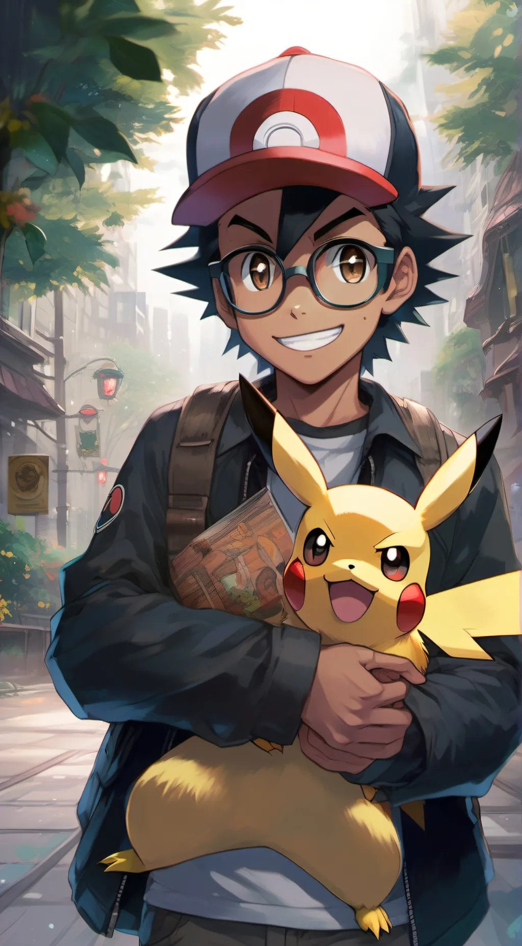 ai character: Ash Ketchum … background