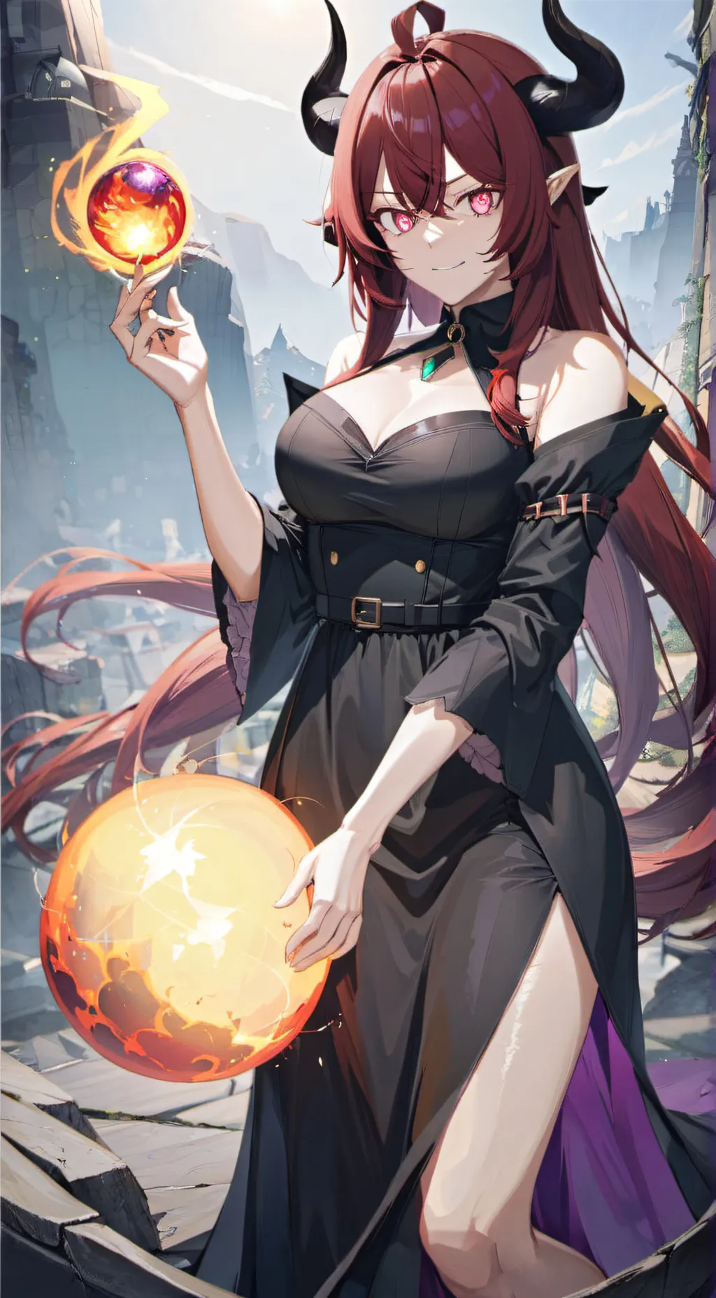 ai character: Canola queen god background