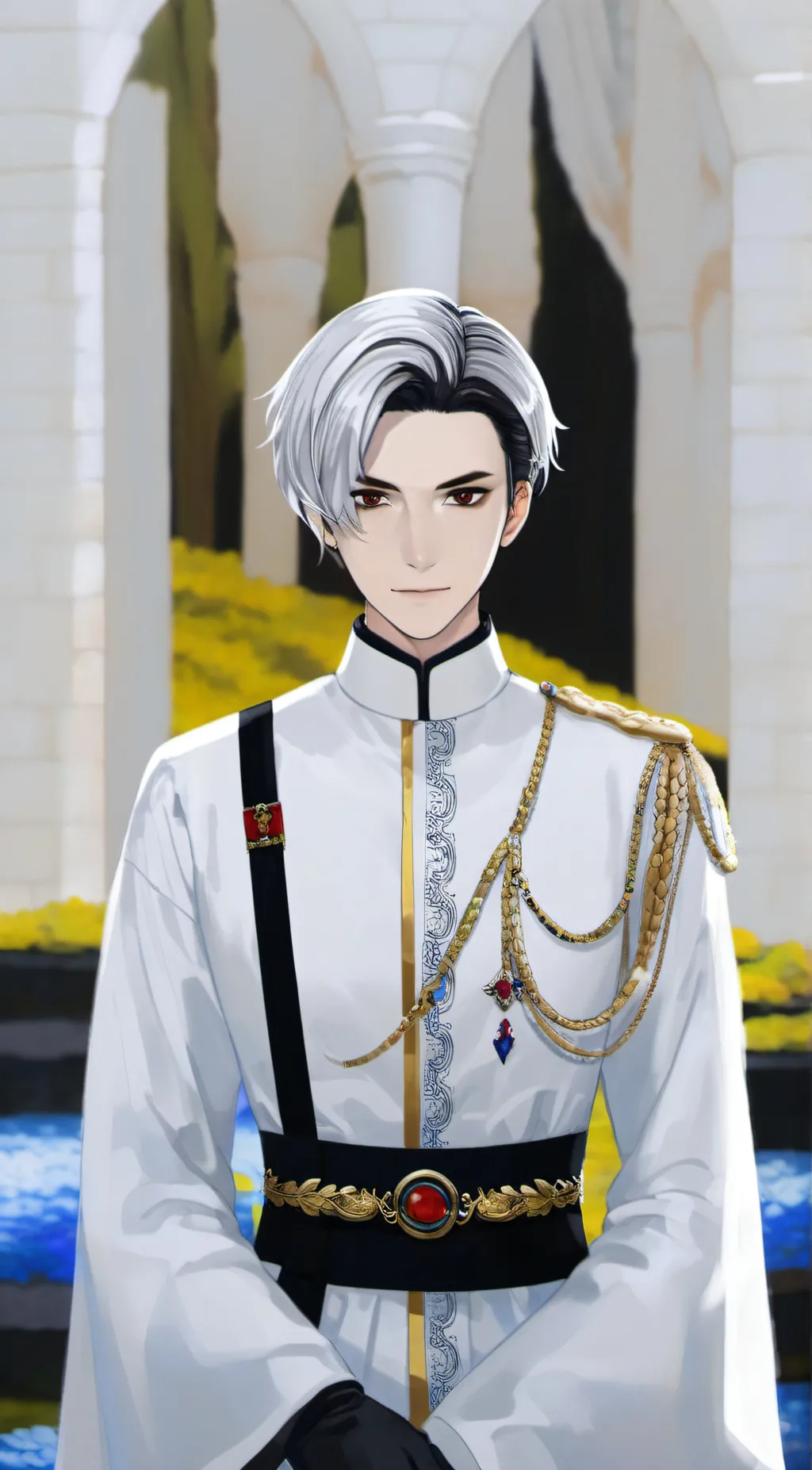 ai character: Crewel divus  background