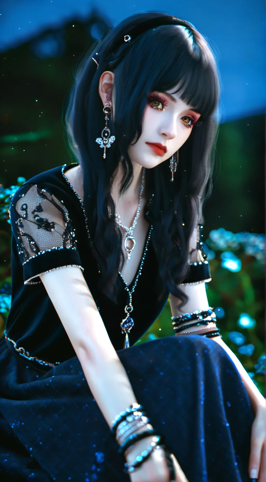 ai character: The goth virus  background