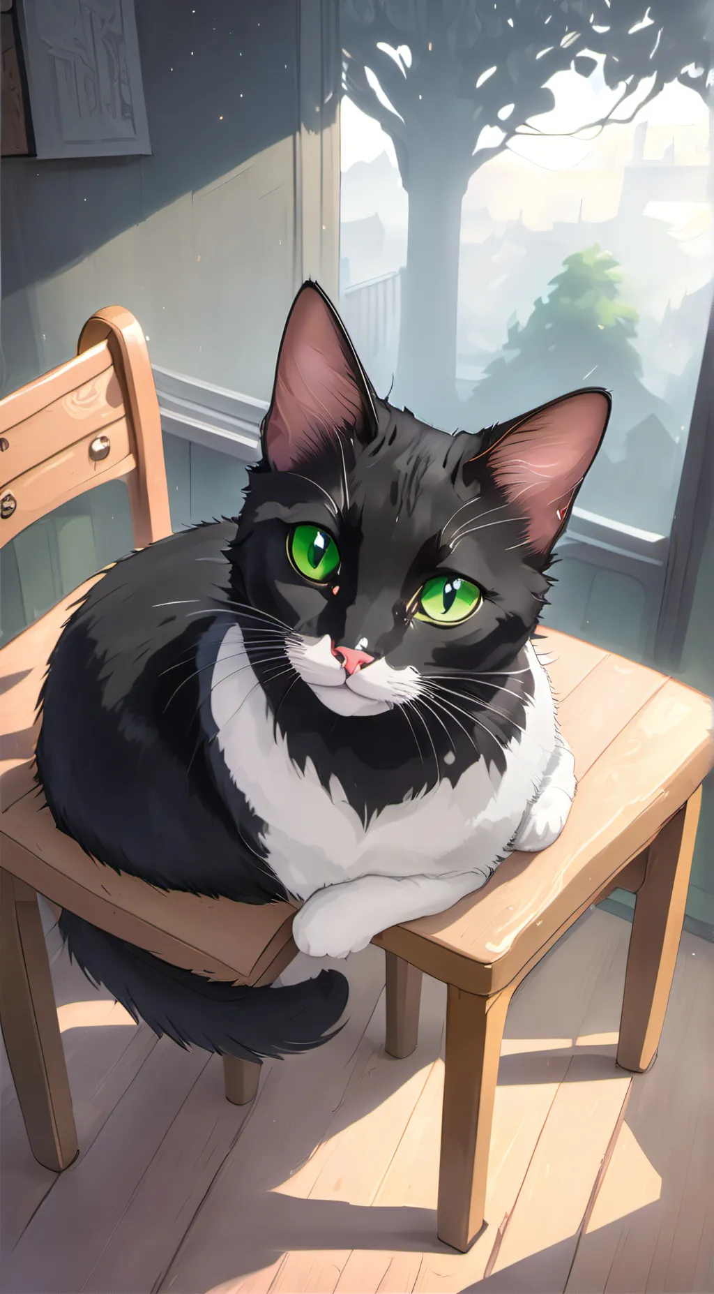 ai character: cat background