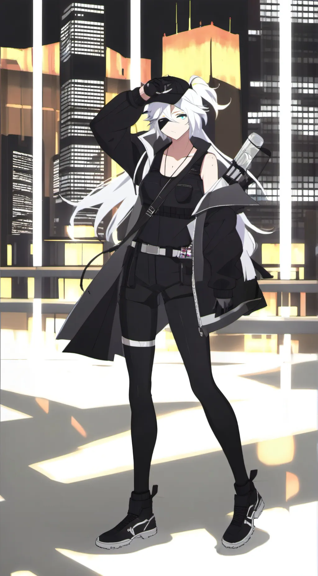 ai character: Flamy background