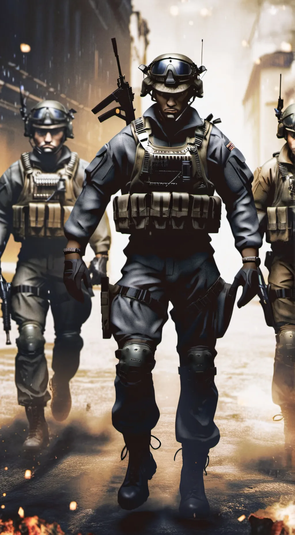 ai character: Human military background