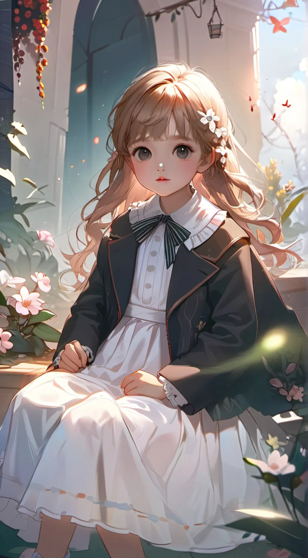 ai character: Little girl virus background