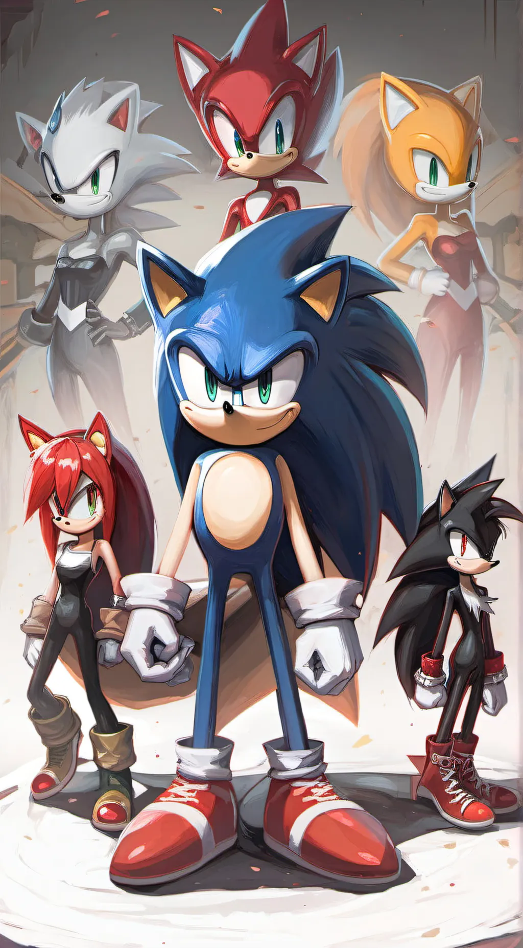 ai character: sonic and friends  background