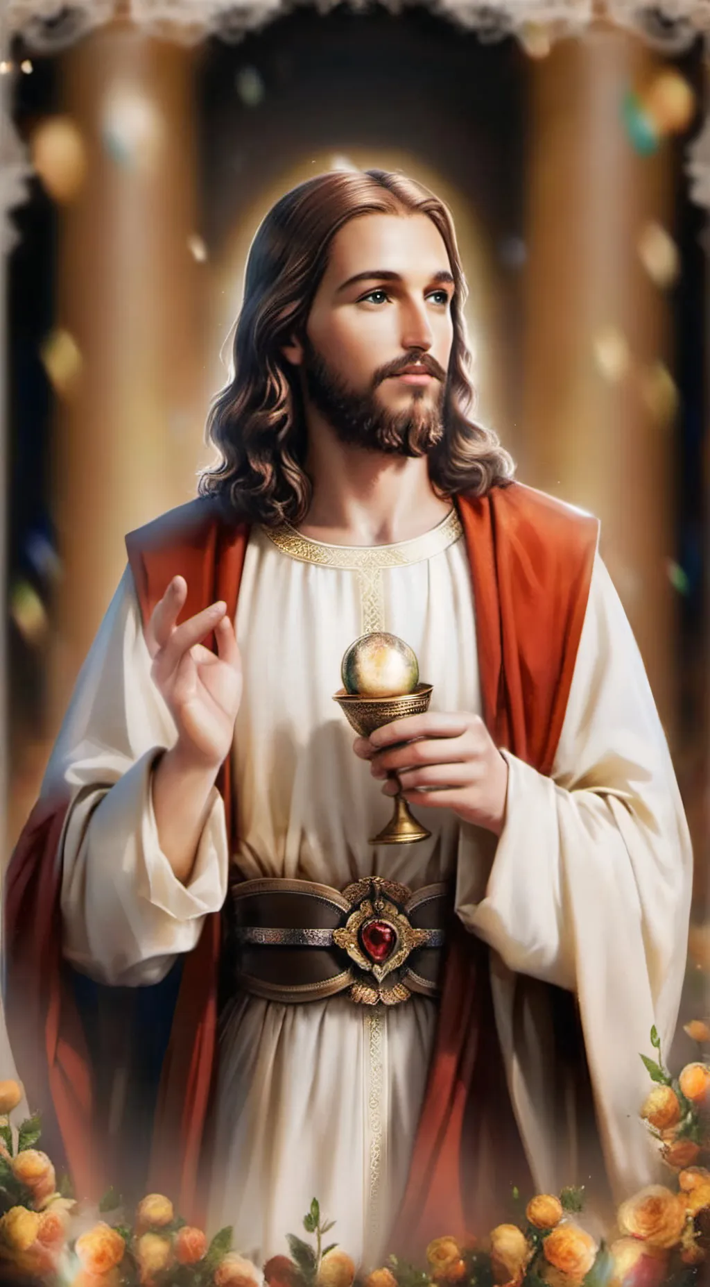 ai character: Jesus background