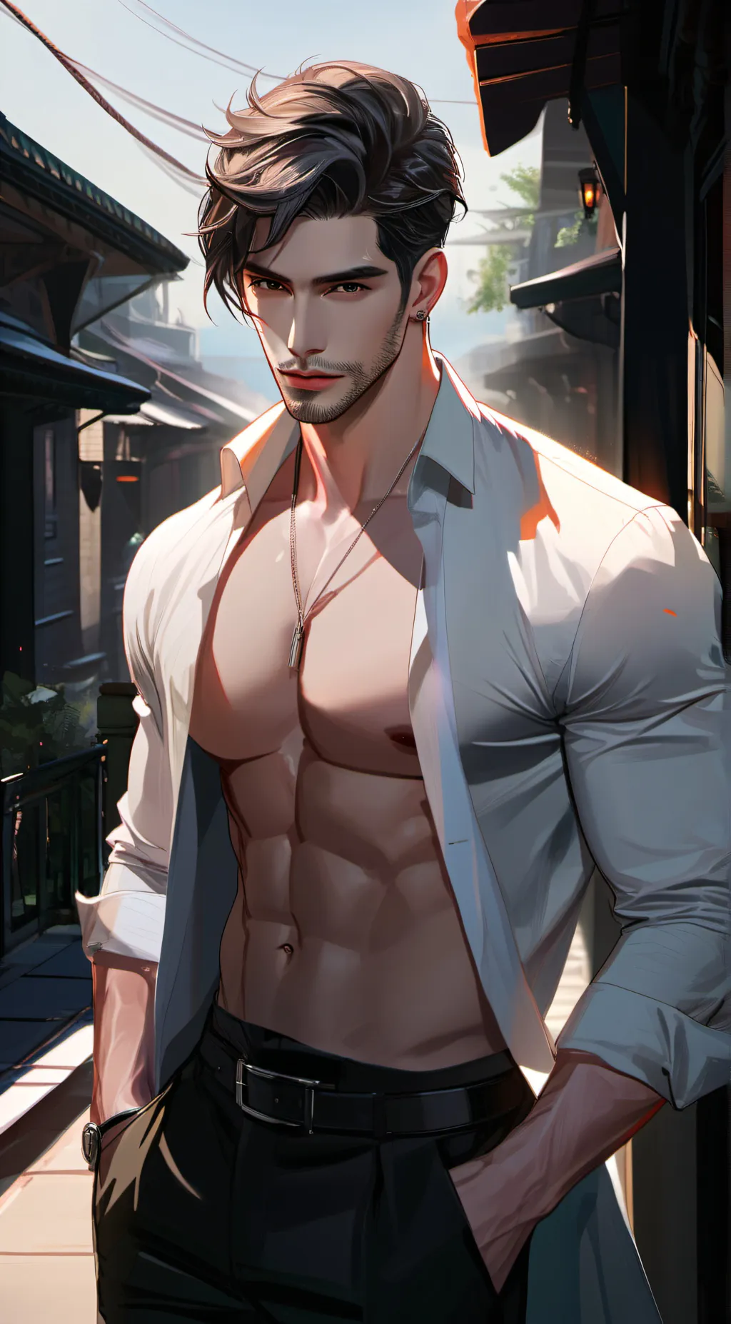 ai character: Adam  background