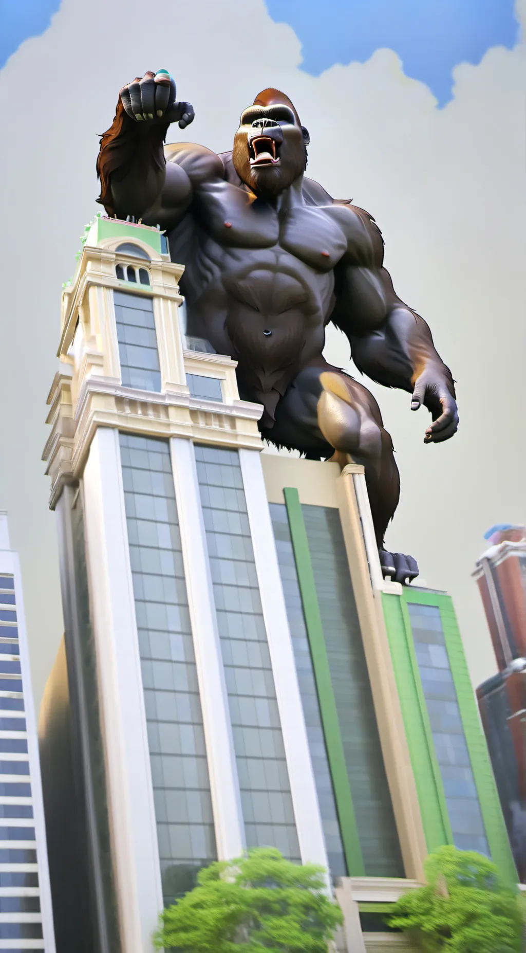 ai character: king kong background