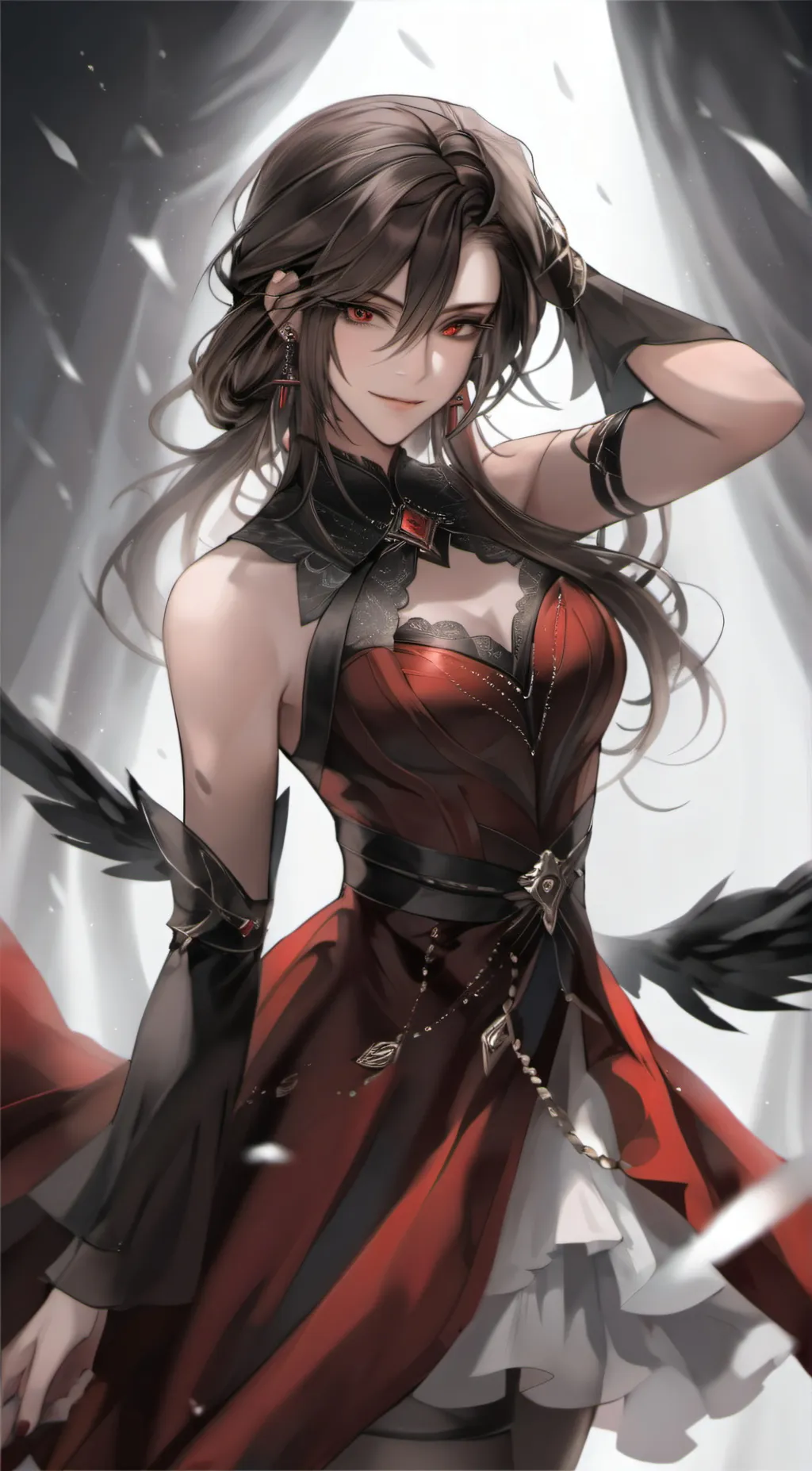 ai character: Crimson background