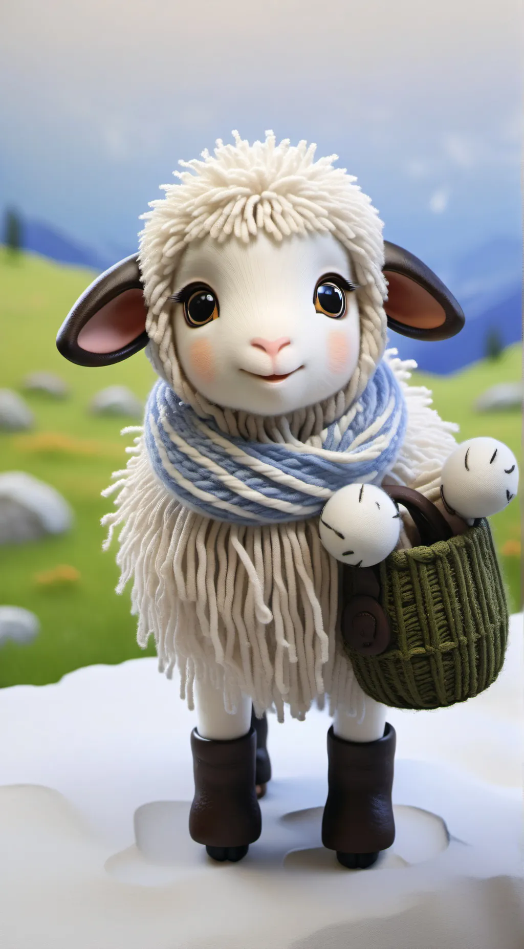 ai character: puffy background