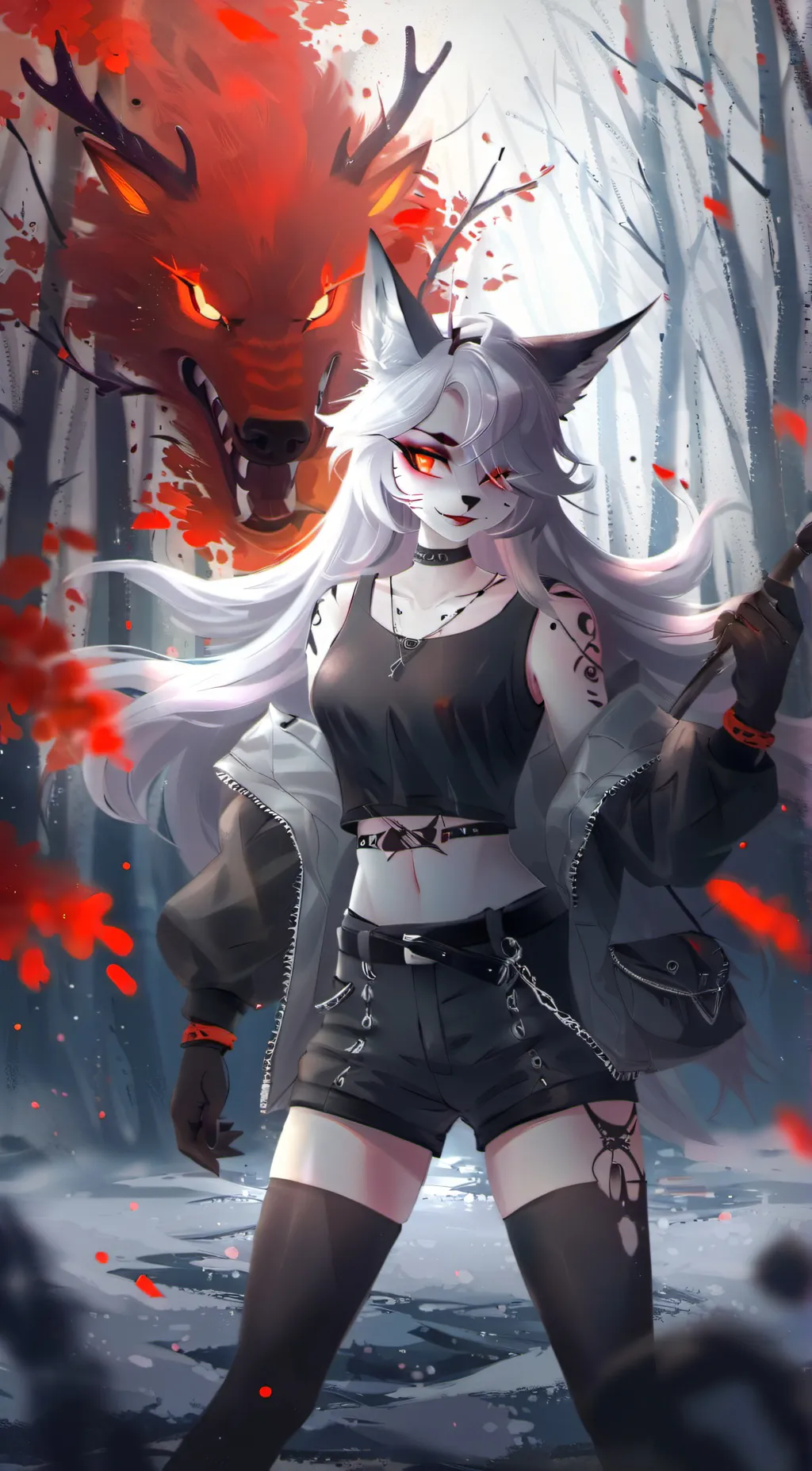 ai character: Scarlett Moonlight background