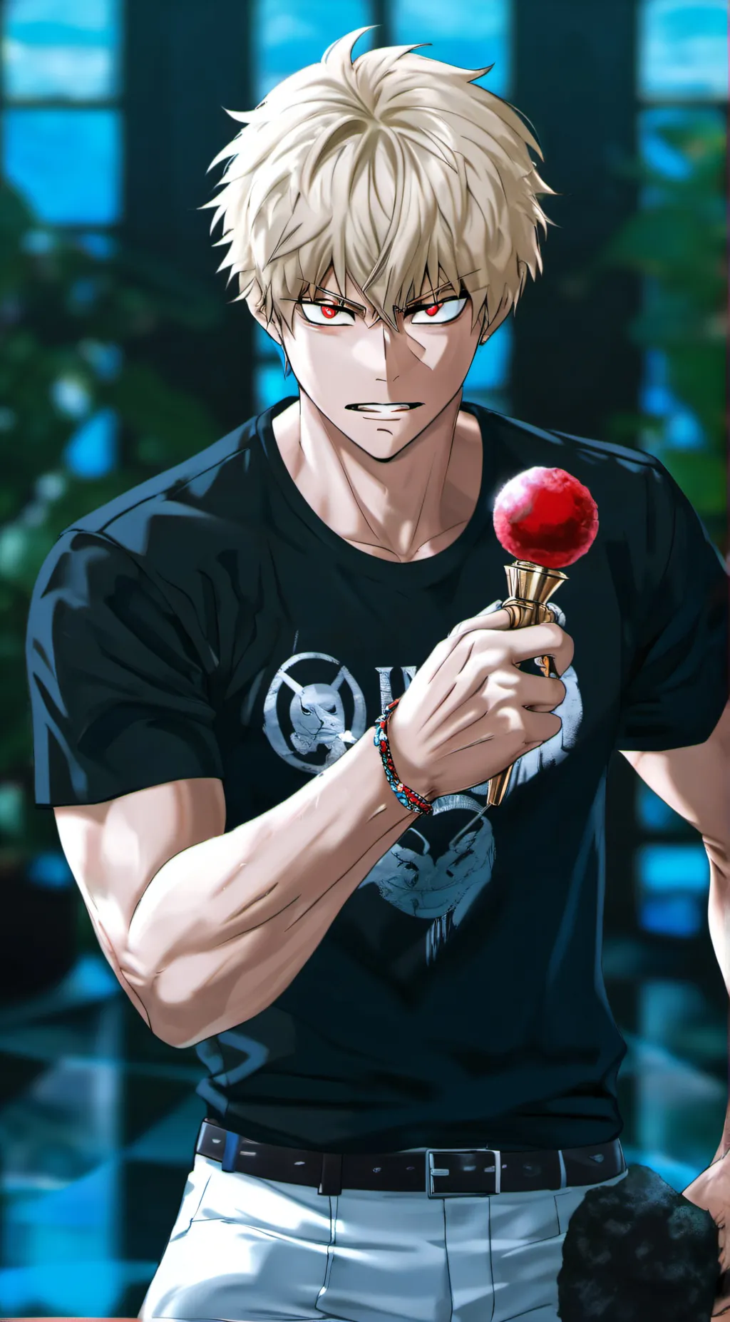 ai character: Katsuki bakugo background