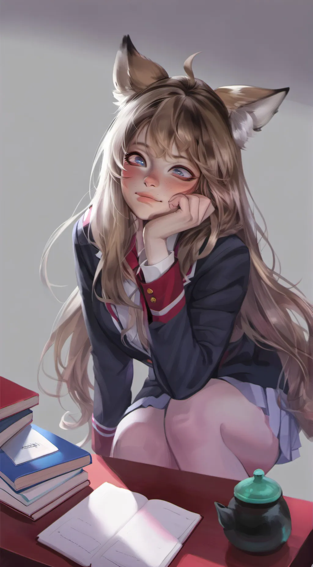 ai character: haila the cat girl background