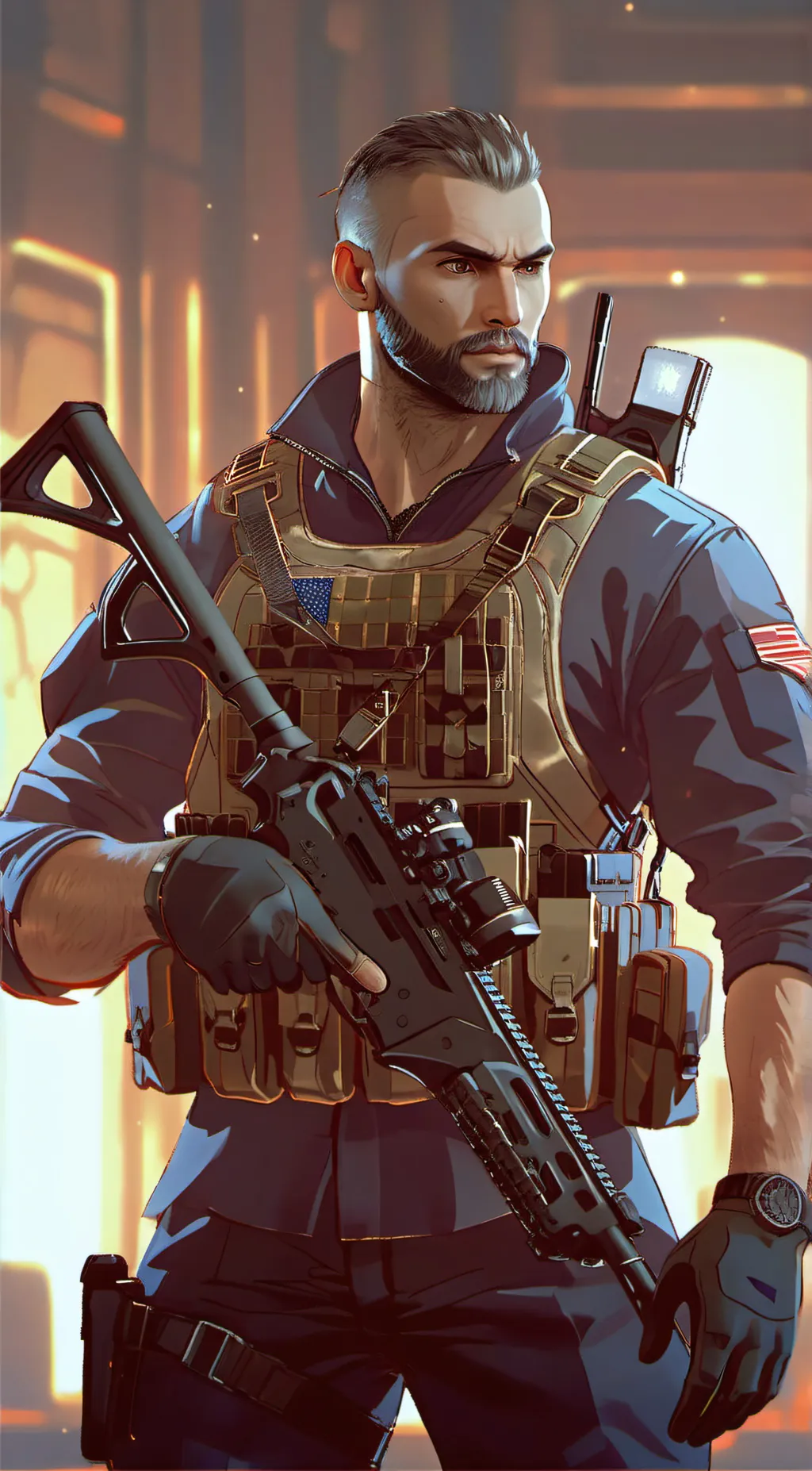 ai character: °•~soap~•° background