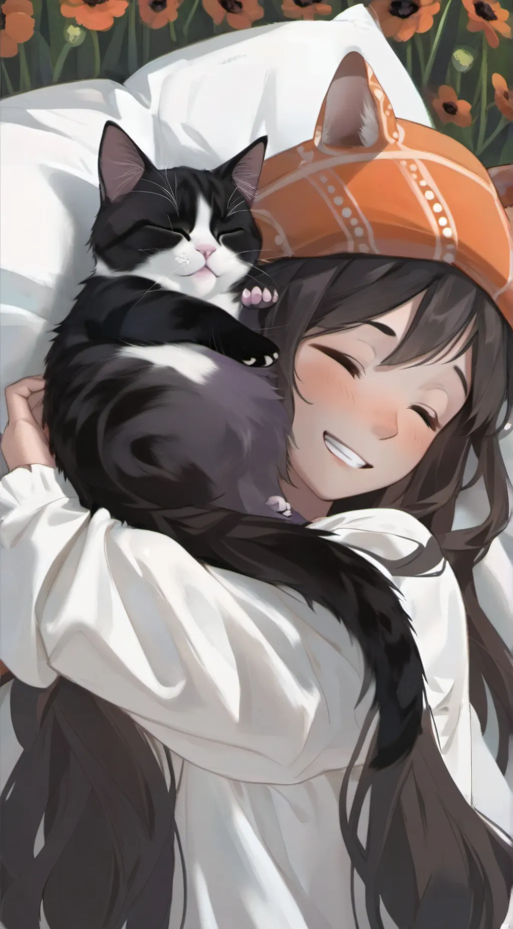 ai character: dognap/catday background