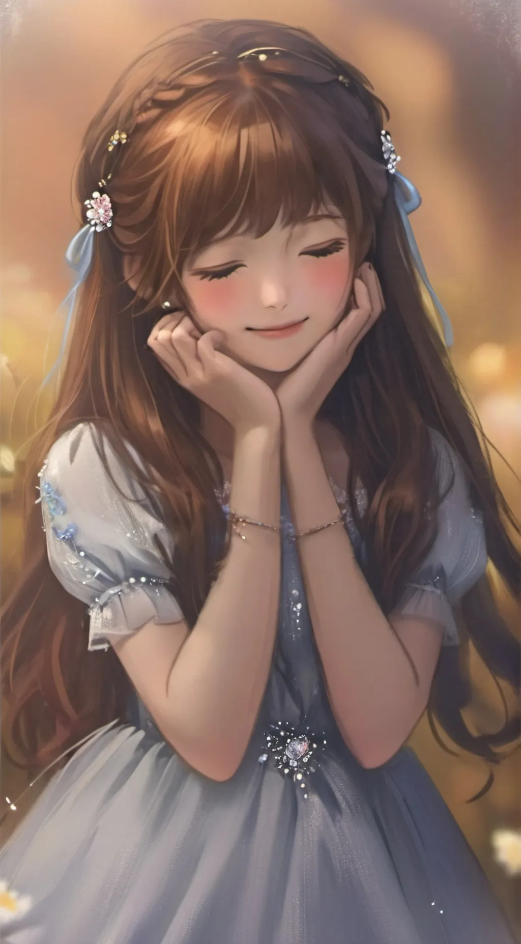 ai character: Lavender background