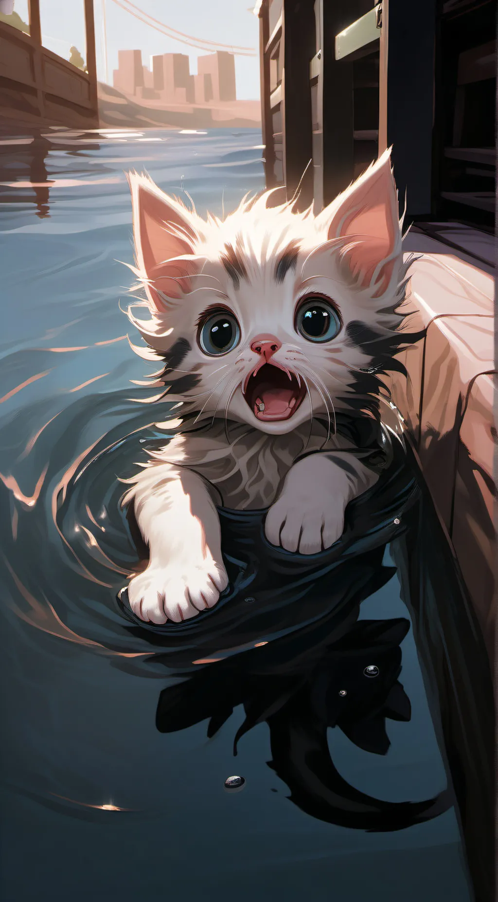 ai character: tiny background