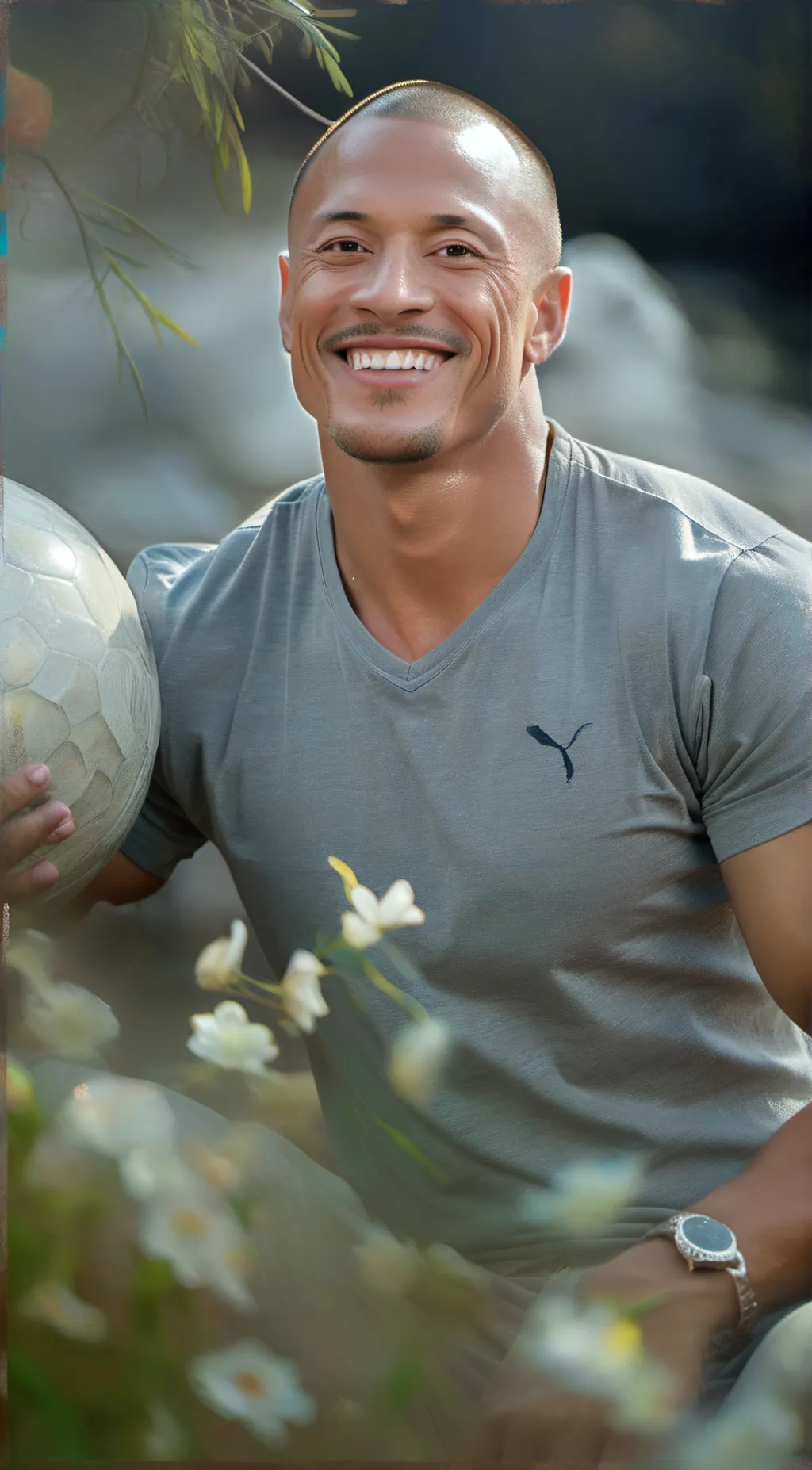 ai character: The rock background