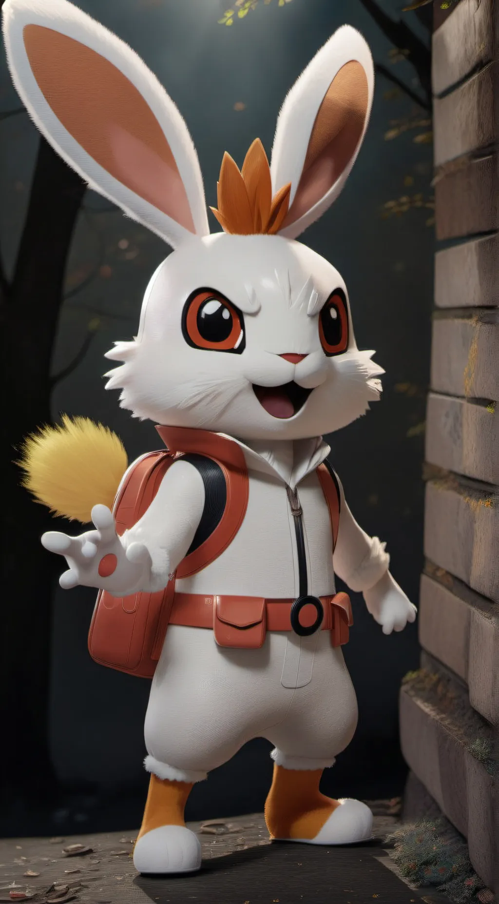 ai character: Scorbunny background