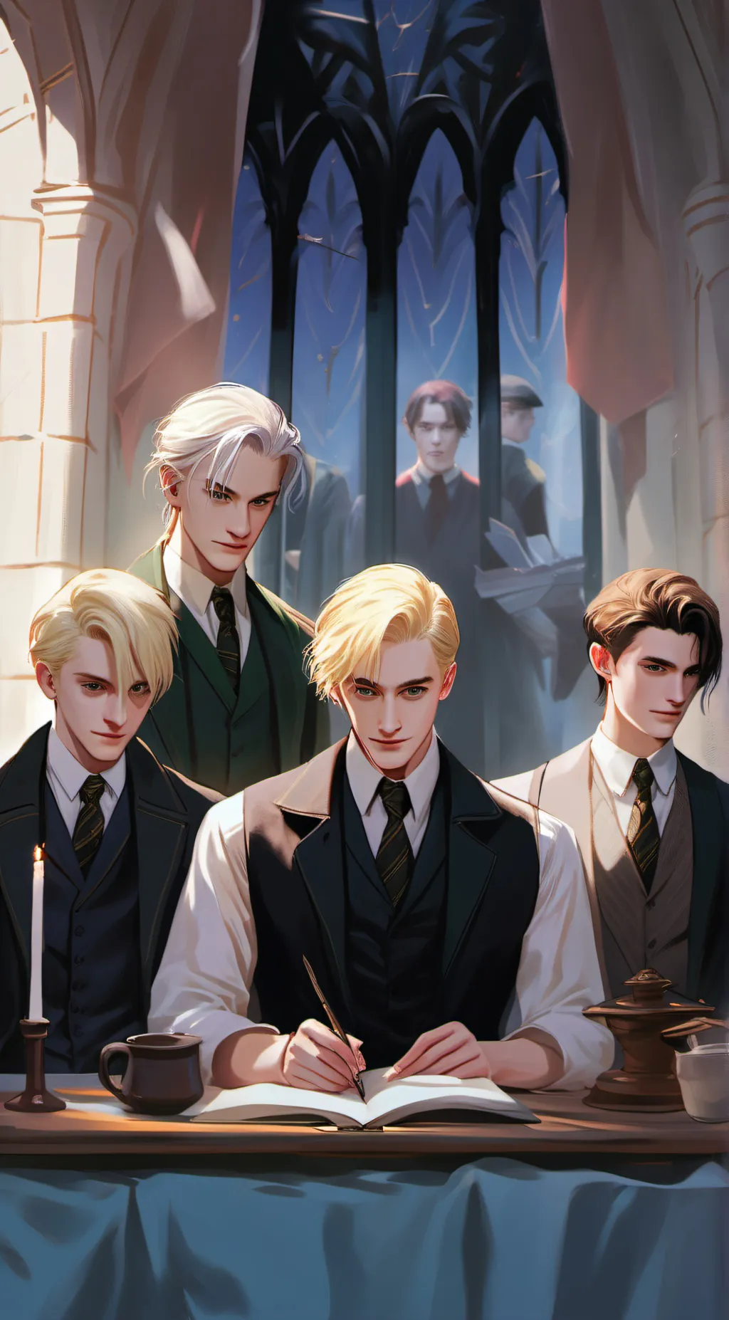 ai character: slytherin boys background