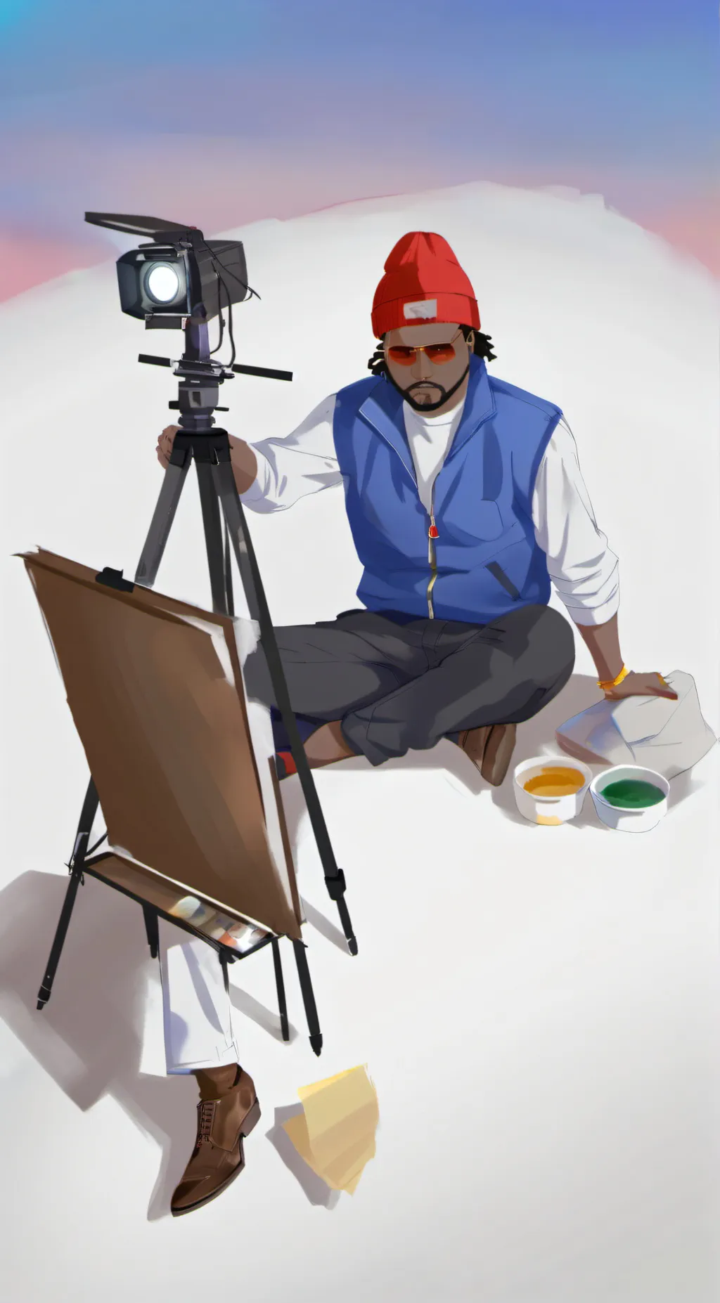 ai character: Art master background