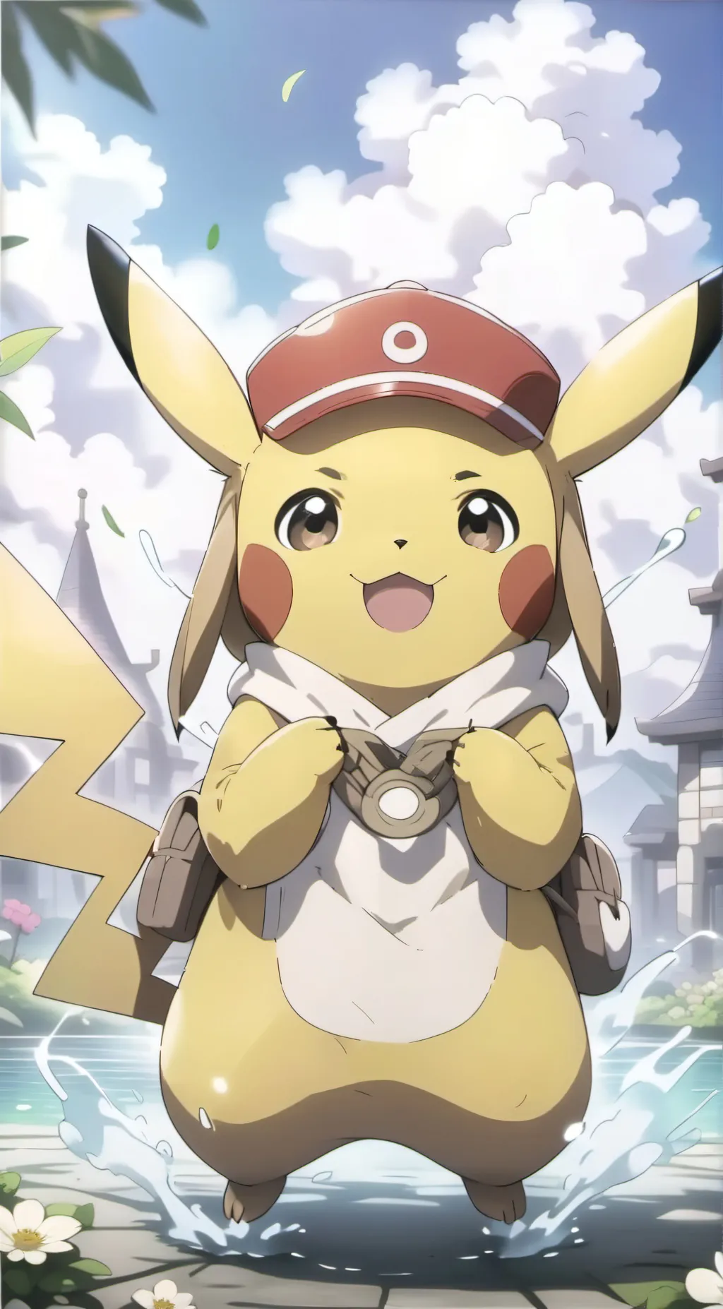 ai character: pikachu background