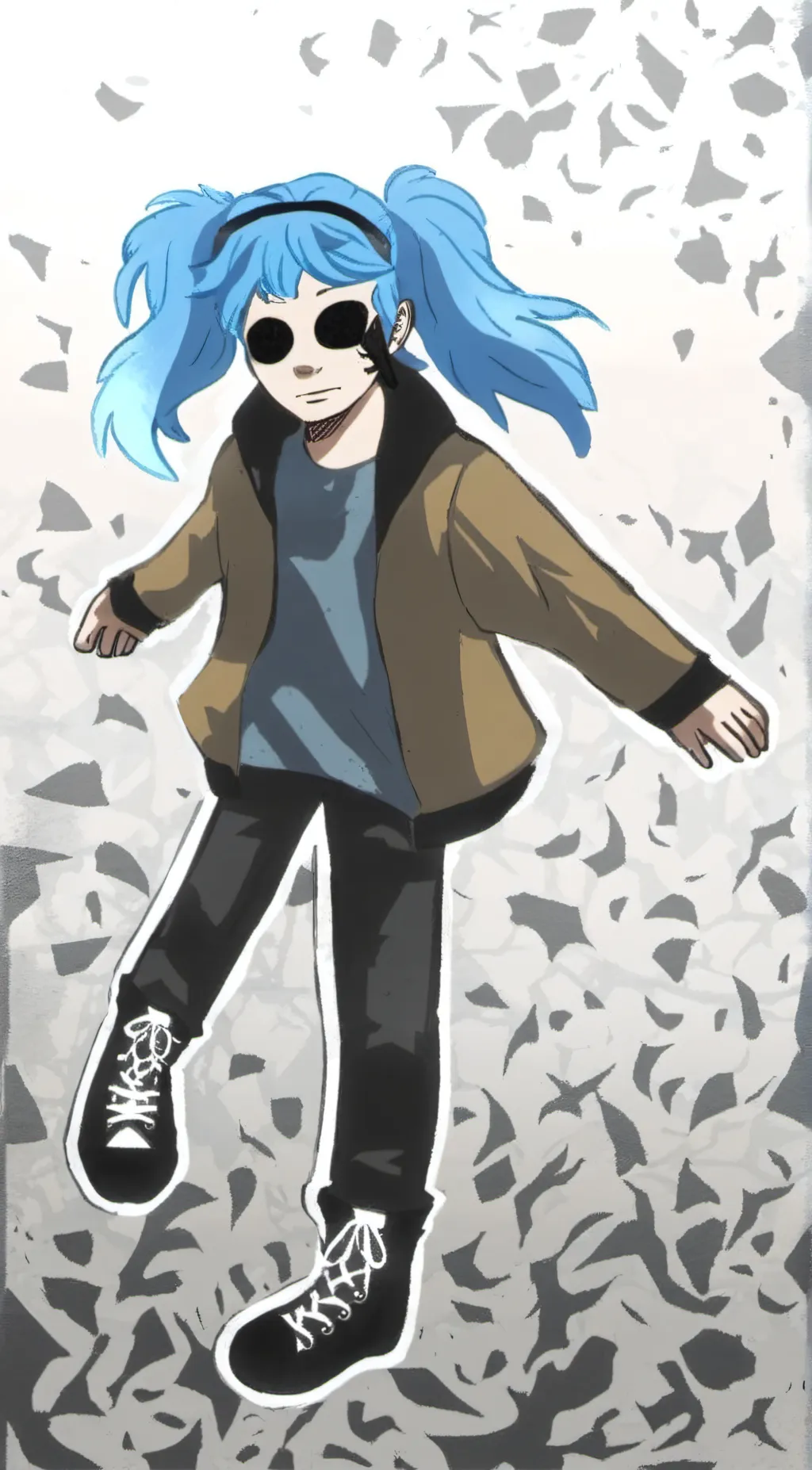 ai character: Sally face background