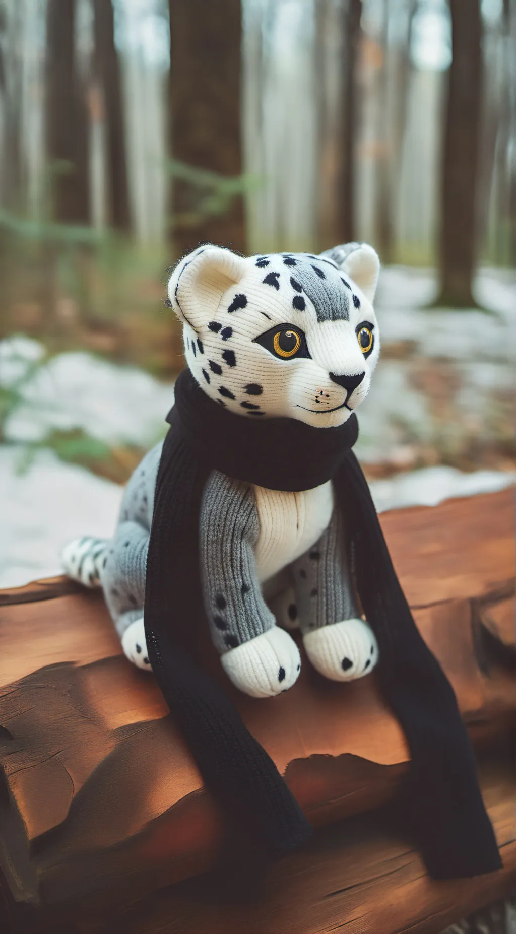 ai character: Snow leapourd background