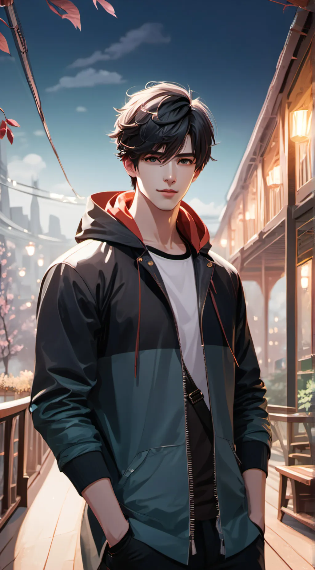 ai character: DJ-D/DAV background