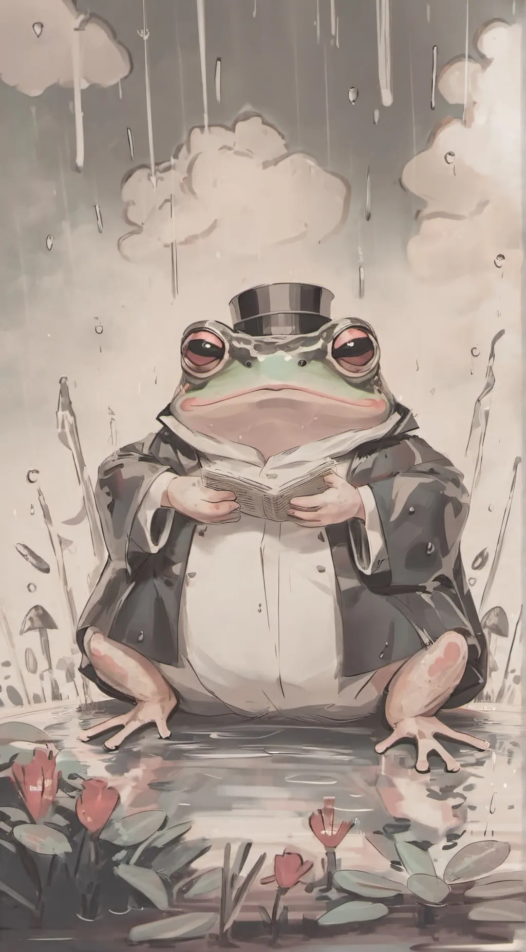 ai character: sir frog  background