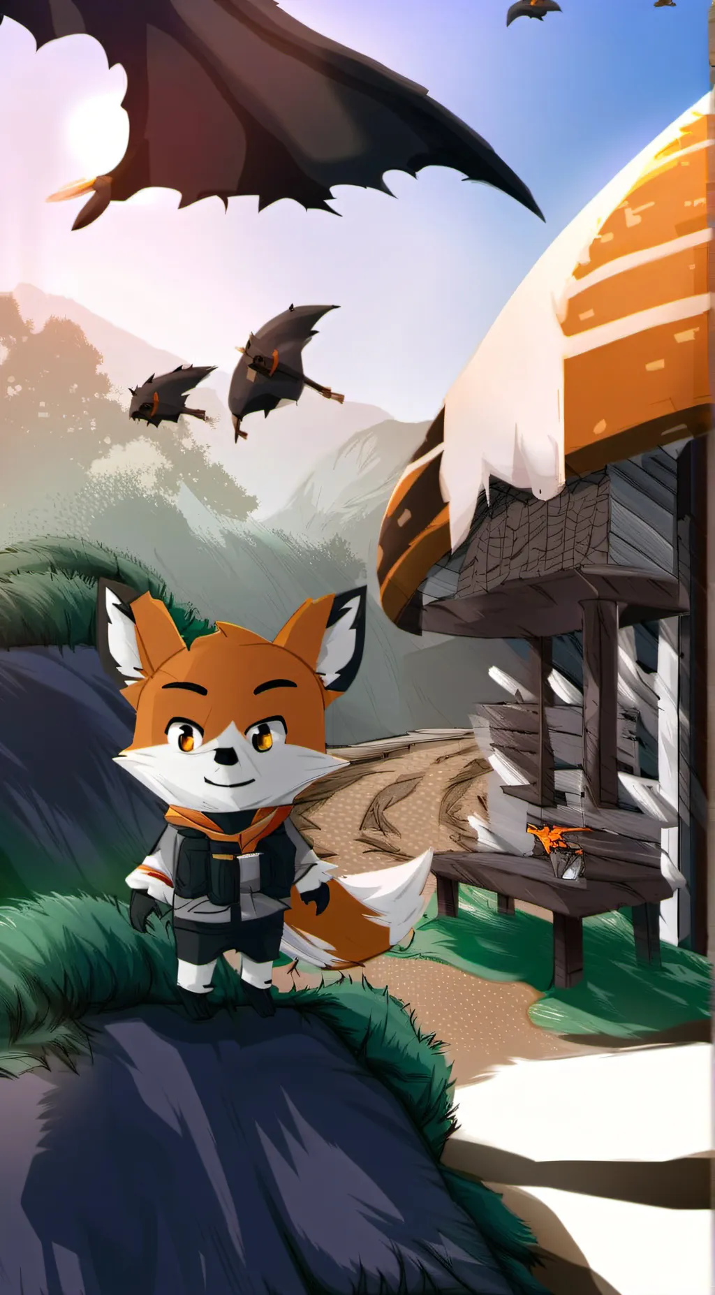 ai character: Tails background