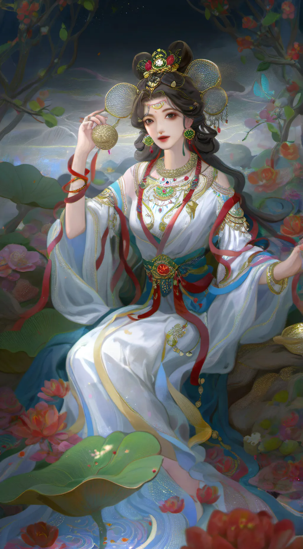 ai character: Lotus background