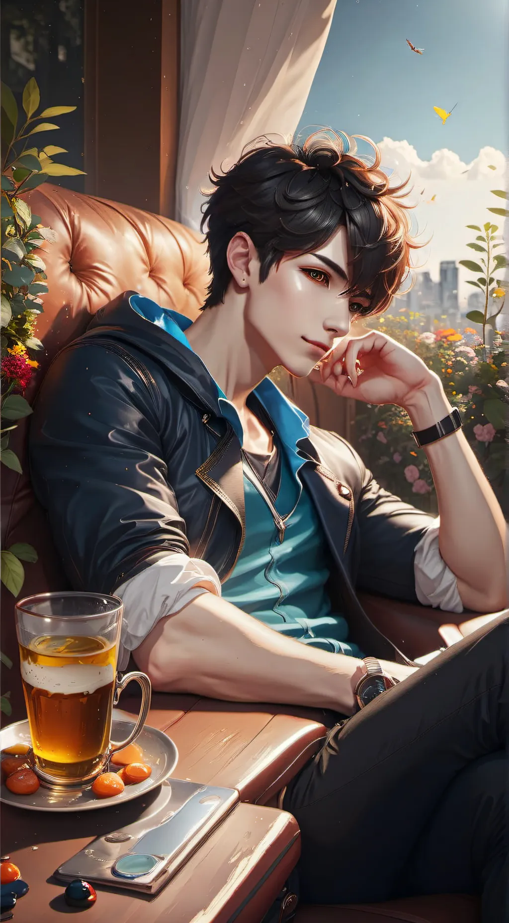 ai character: Lazy background