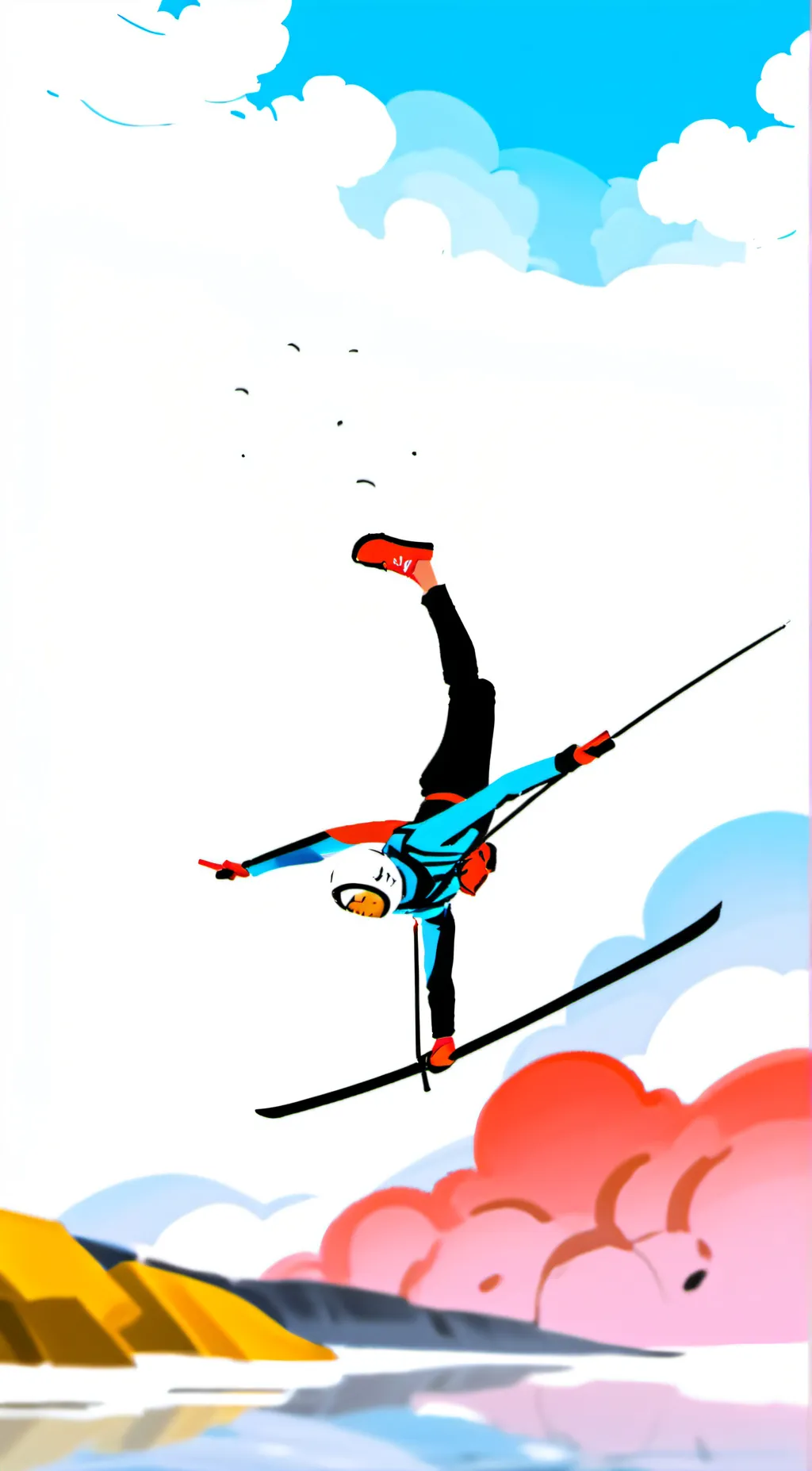 ai character: bubble x snowball background