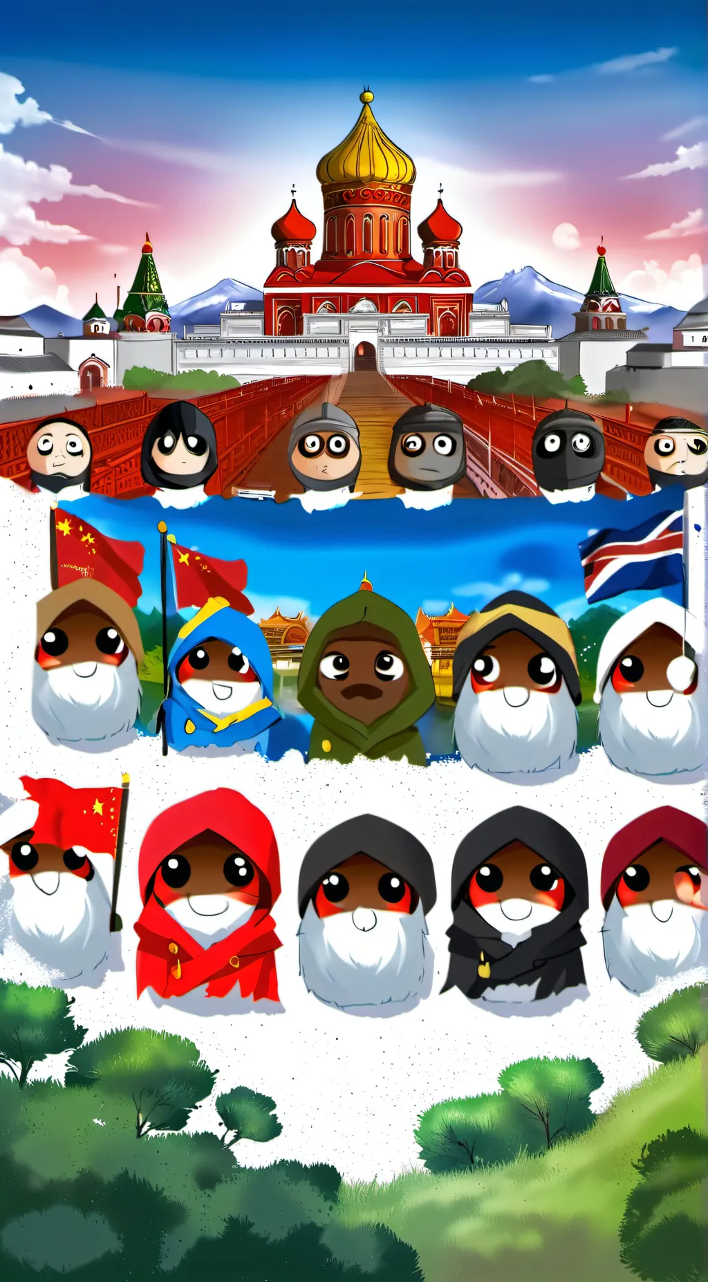 ai character: Countryballs background