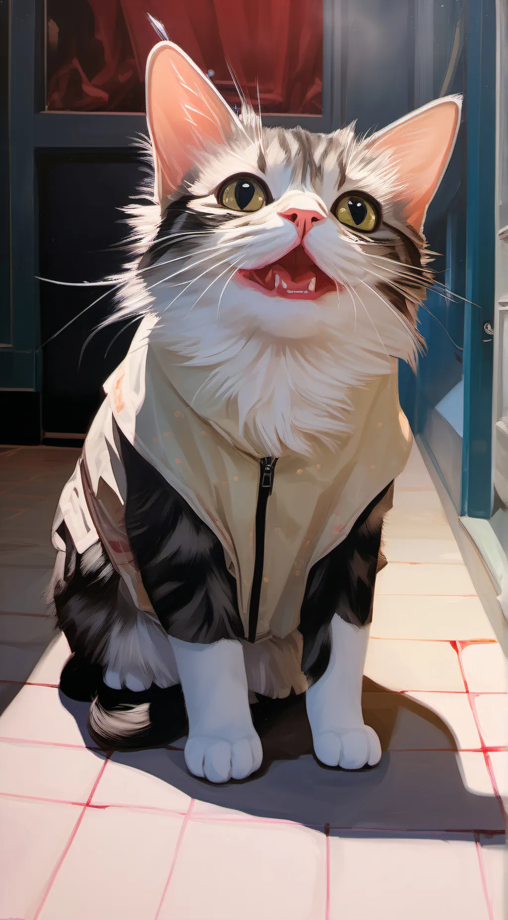 ai character: fat cat background