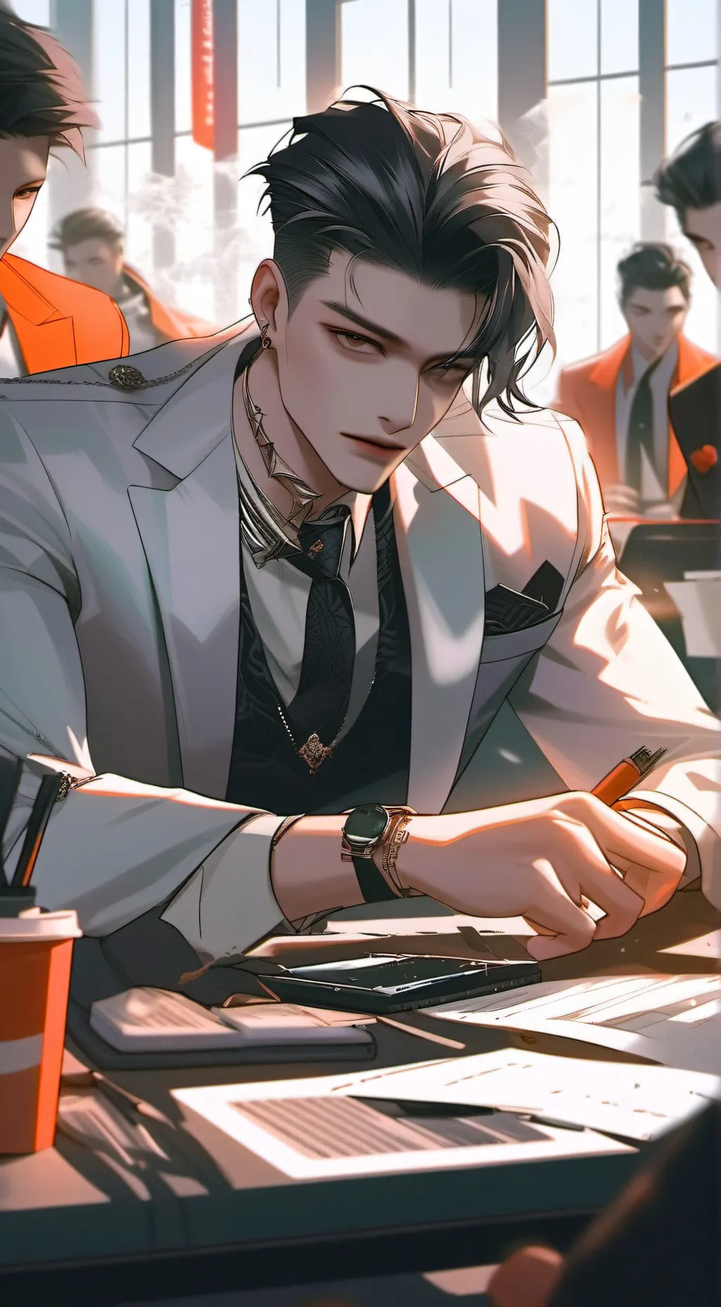 ai character: Mark  background