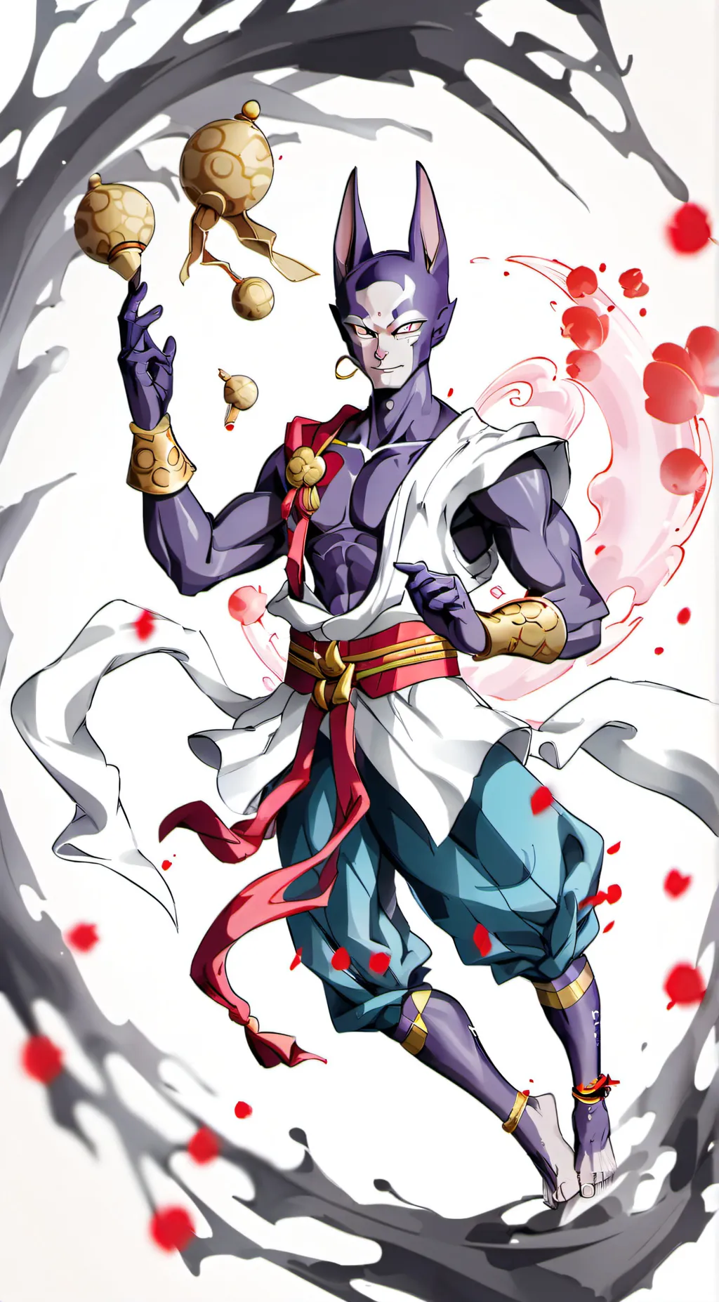 ai character: Lord Beerus DBZ background