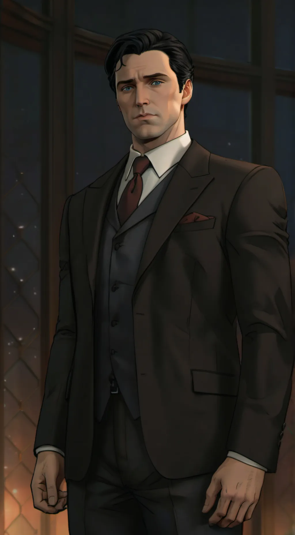 ai character: Bruce Wayne  background