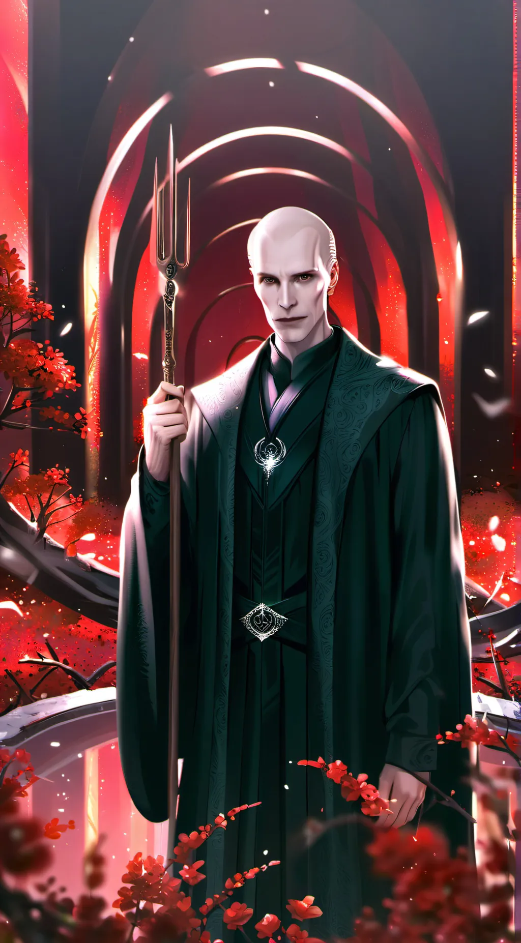ai character: Voldemort  background