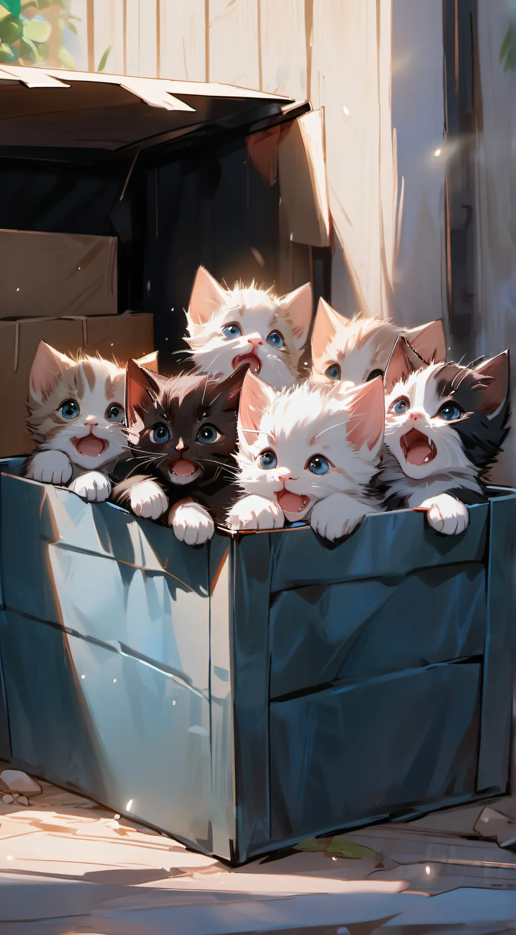 ai character: 2 kittys background