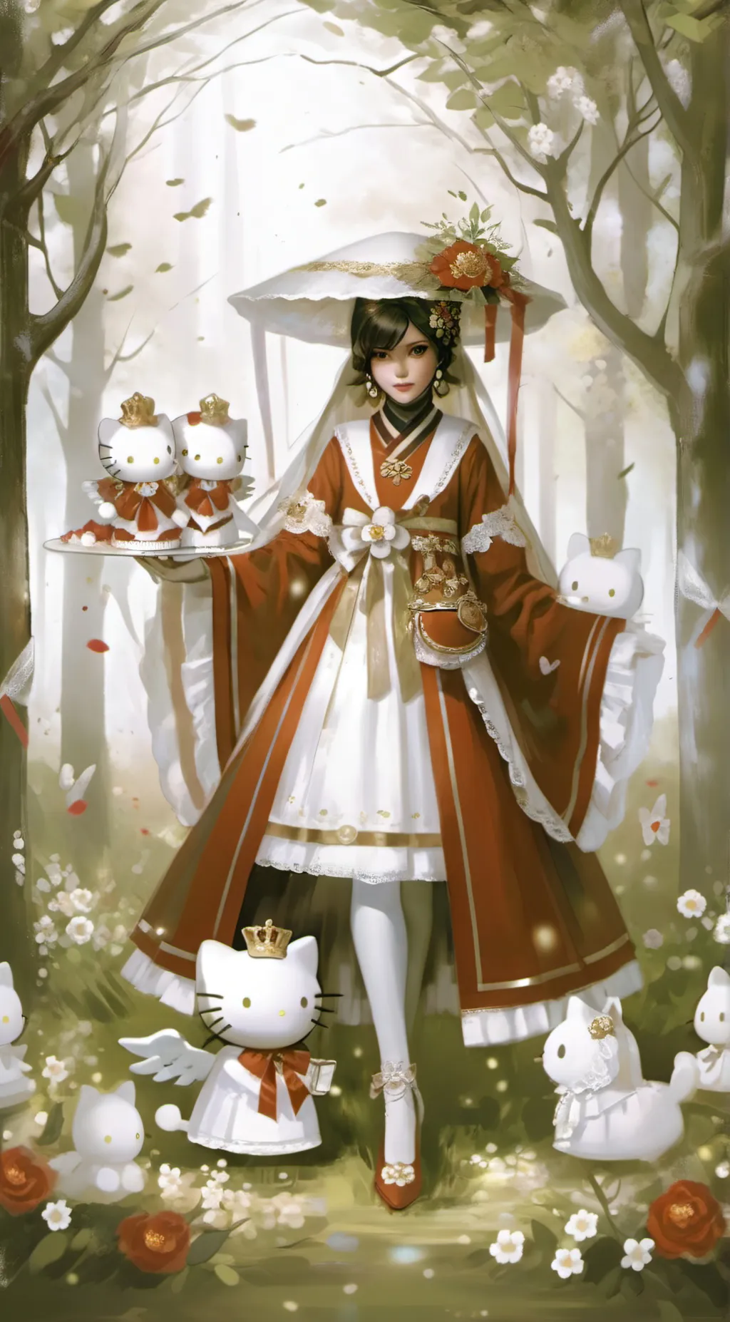 ai character: Hello Kitty! background