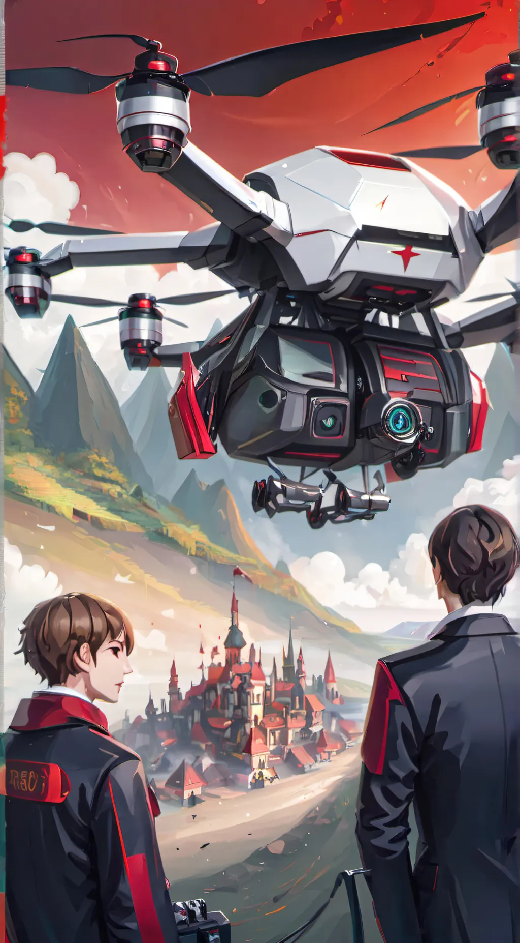 ai character: MD Sleep over background