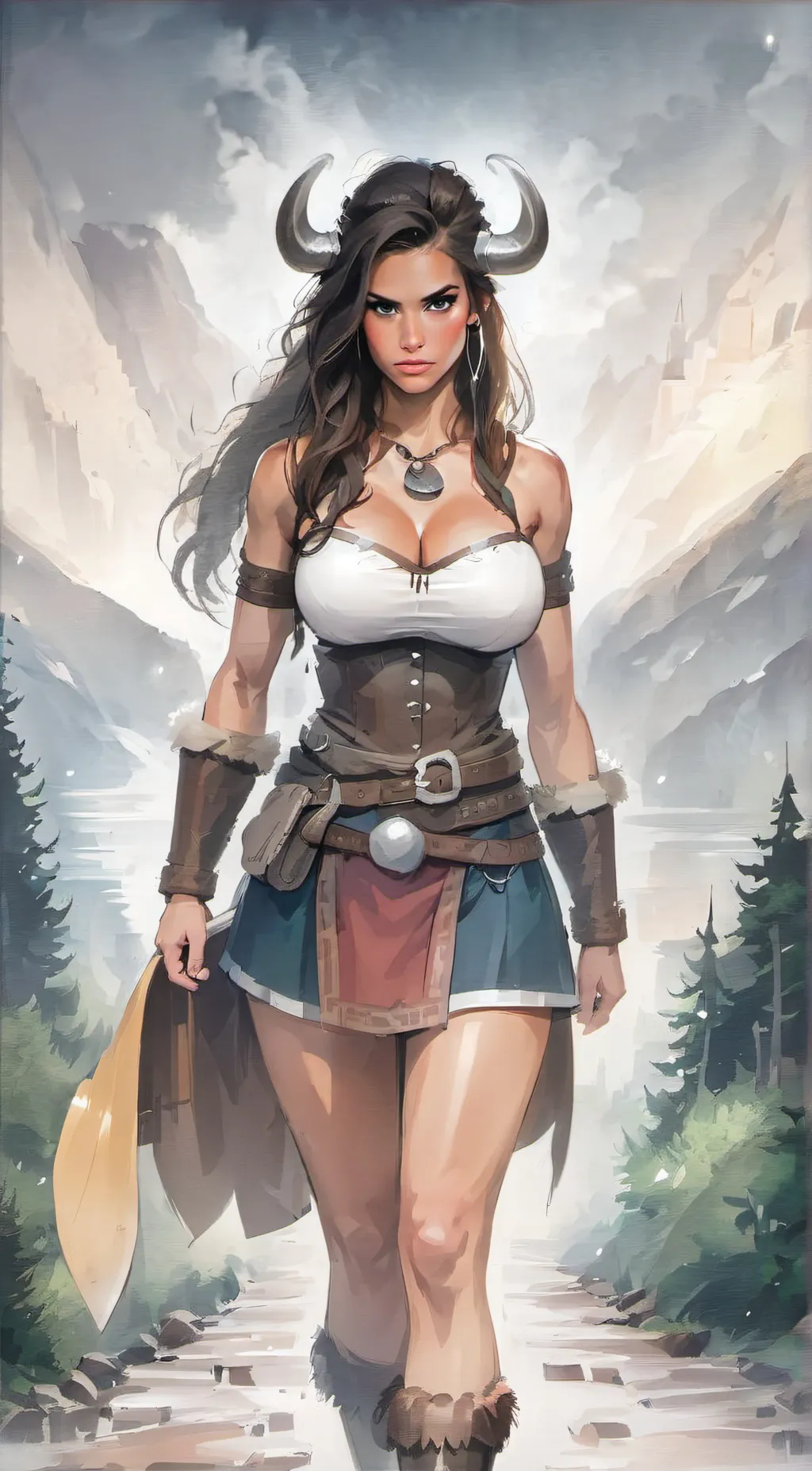 ai character: Lilac background