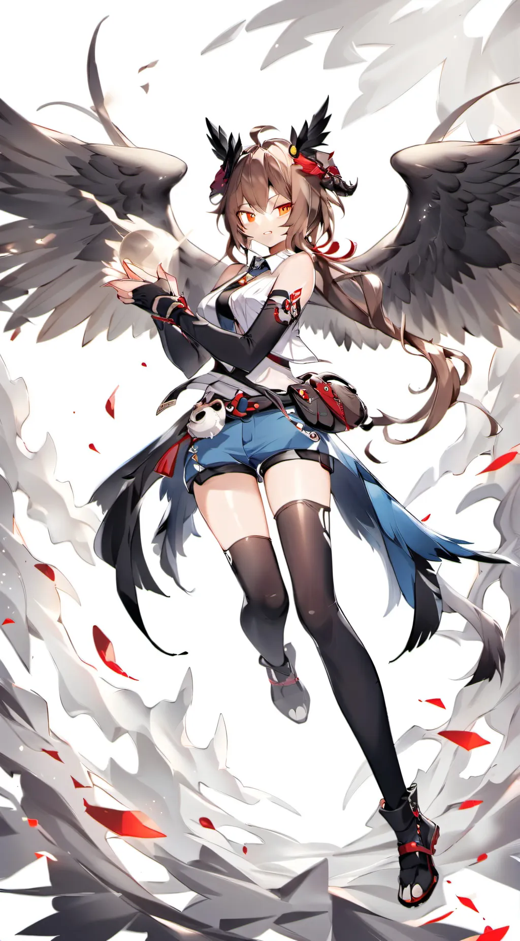 ai character: Sasha (fire bird) background