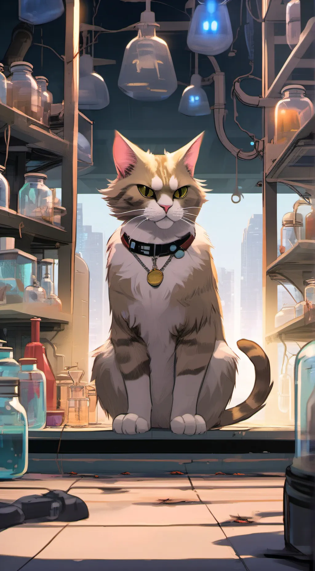 ai character: kaden tobi fire background