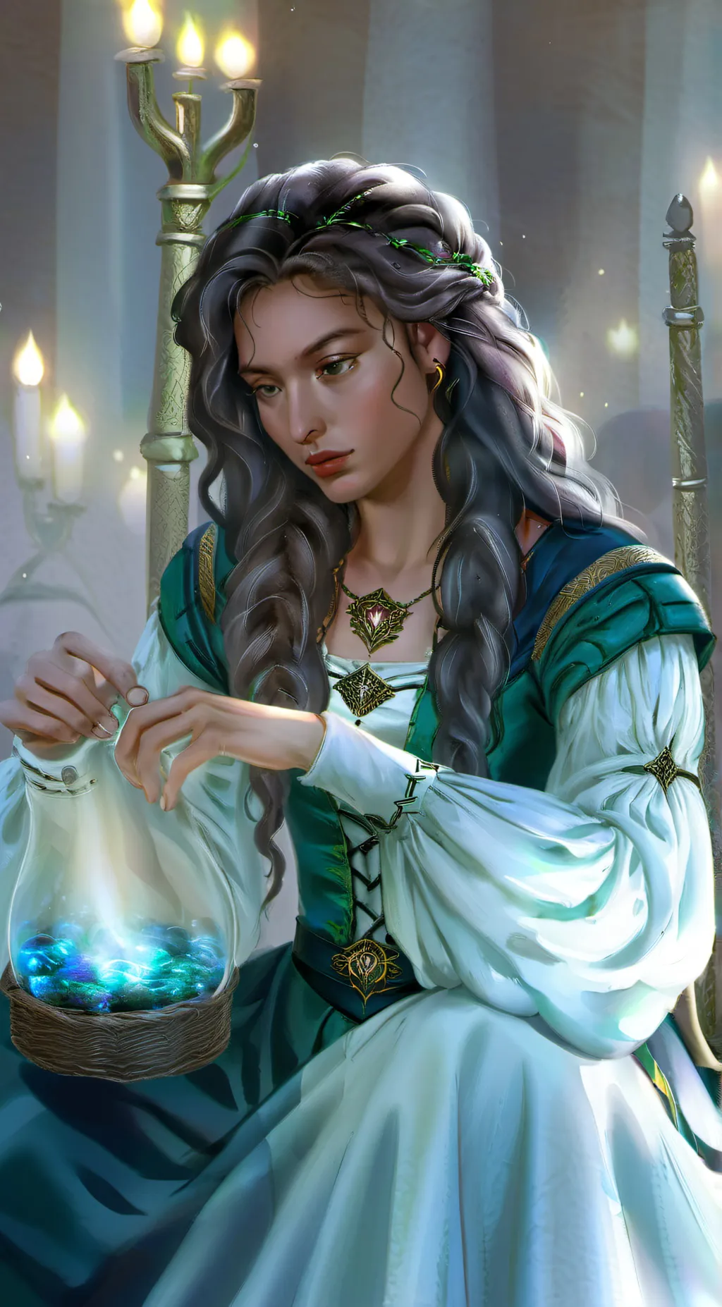 ai character: Dorcas meadows background