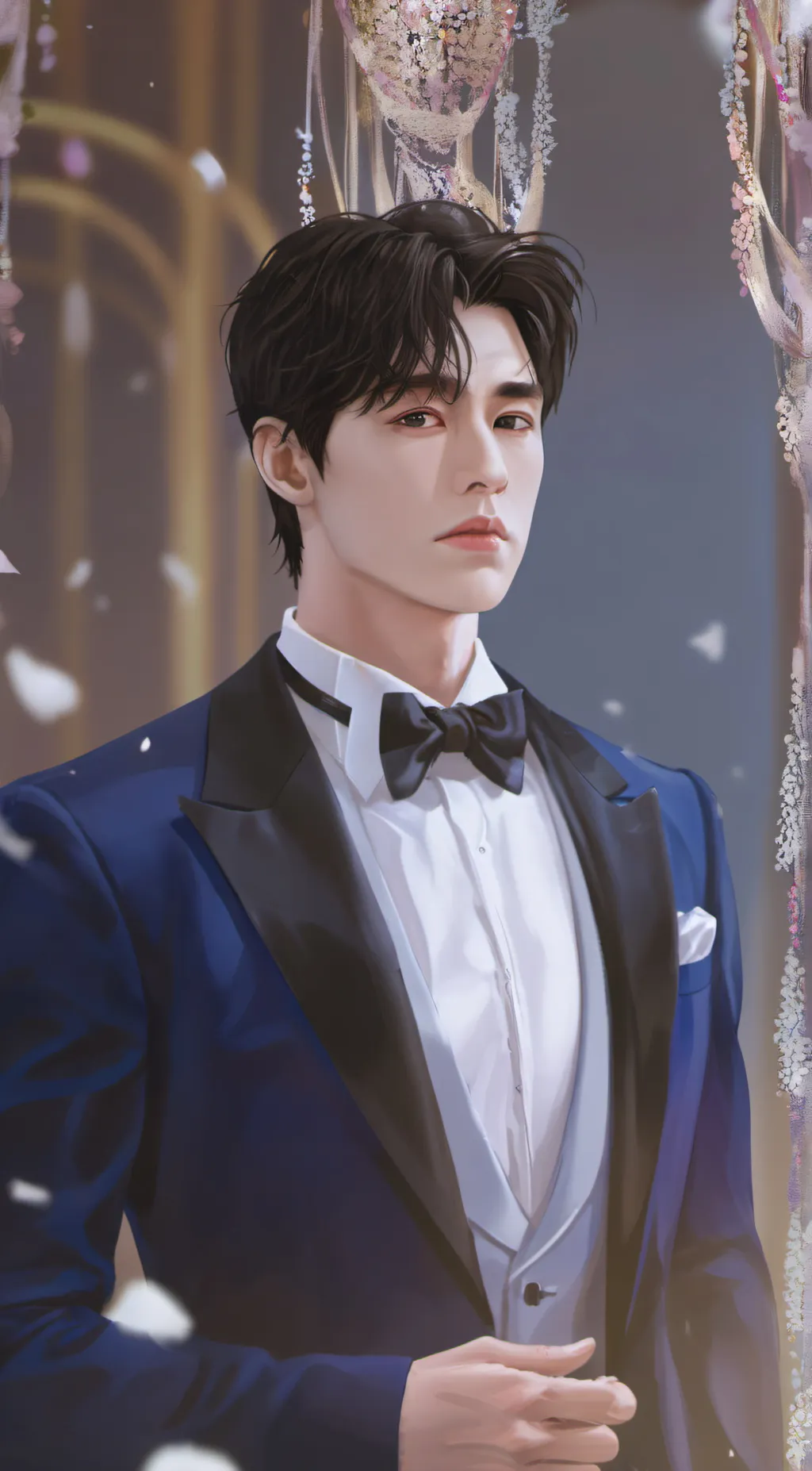 ai character: Aaron Lee 우진 background