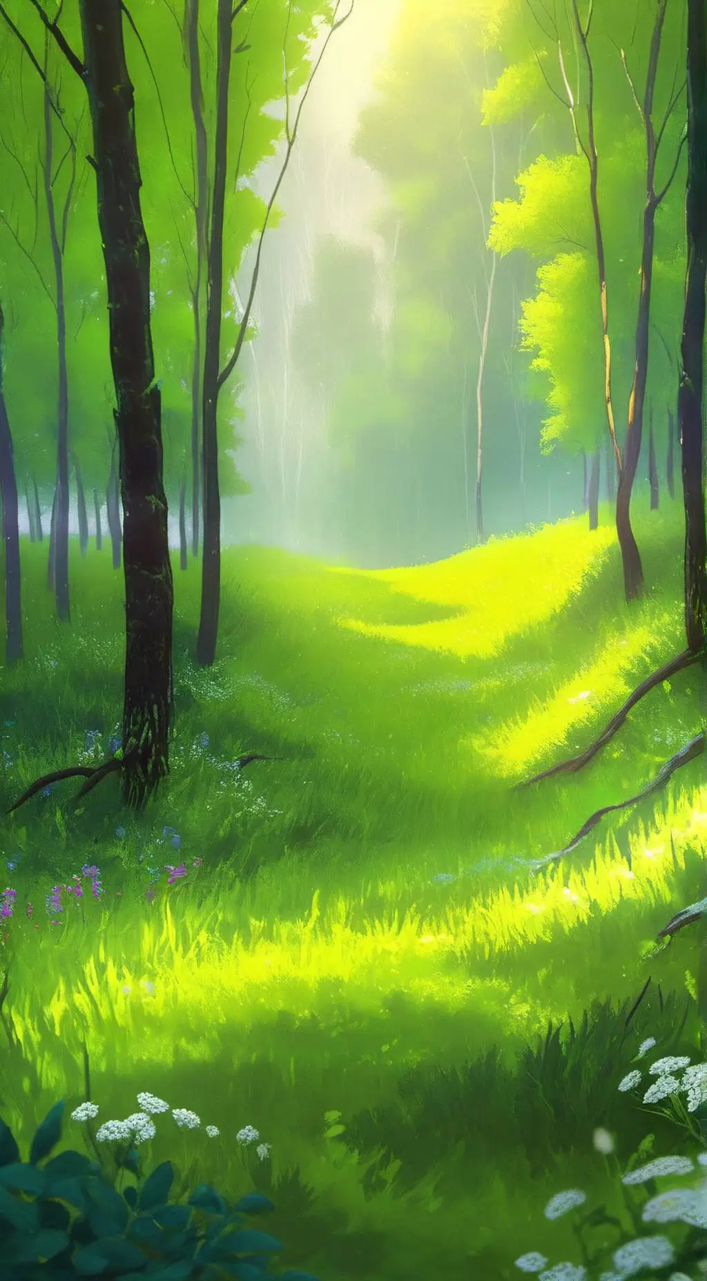 ai character: grass background