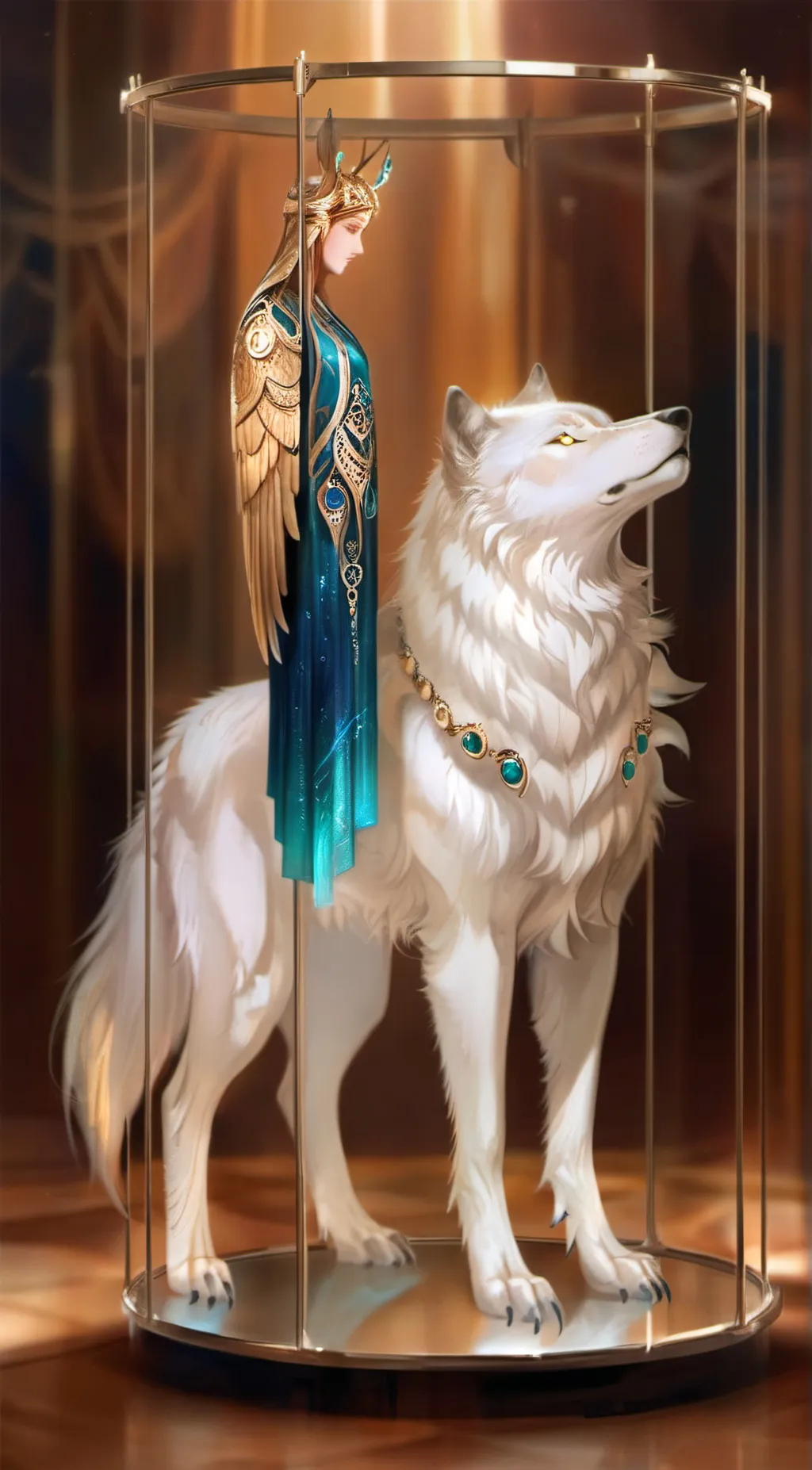 ai character: A wolf lab background